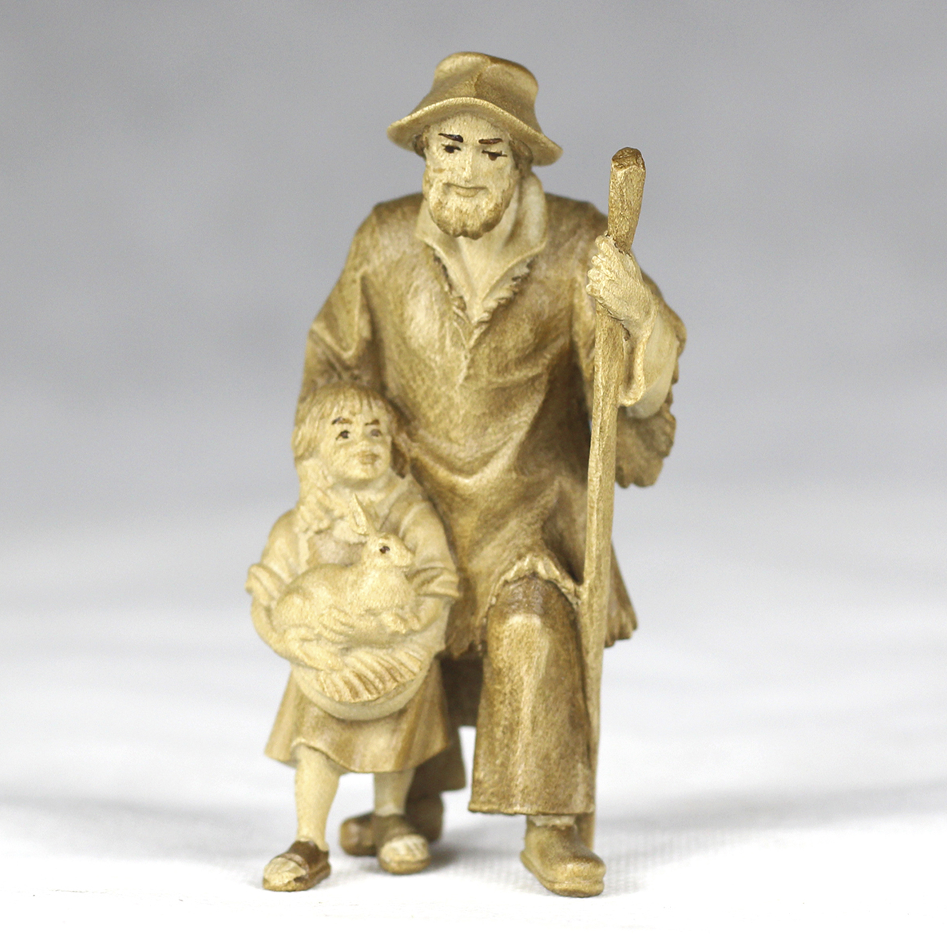 Hirte mit Mädchen Ulrich Krippe mfg, für 10cm Figuren