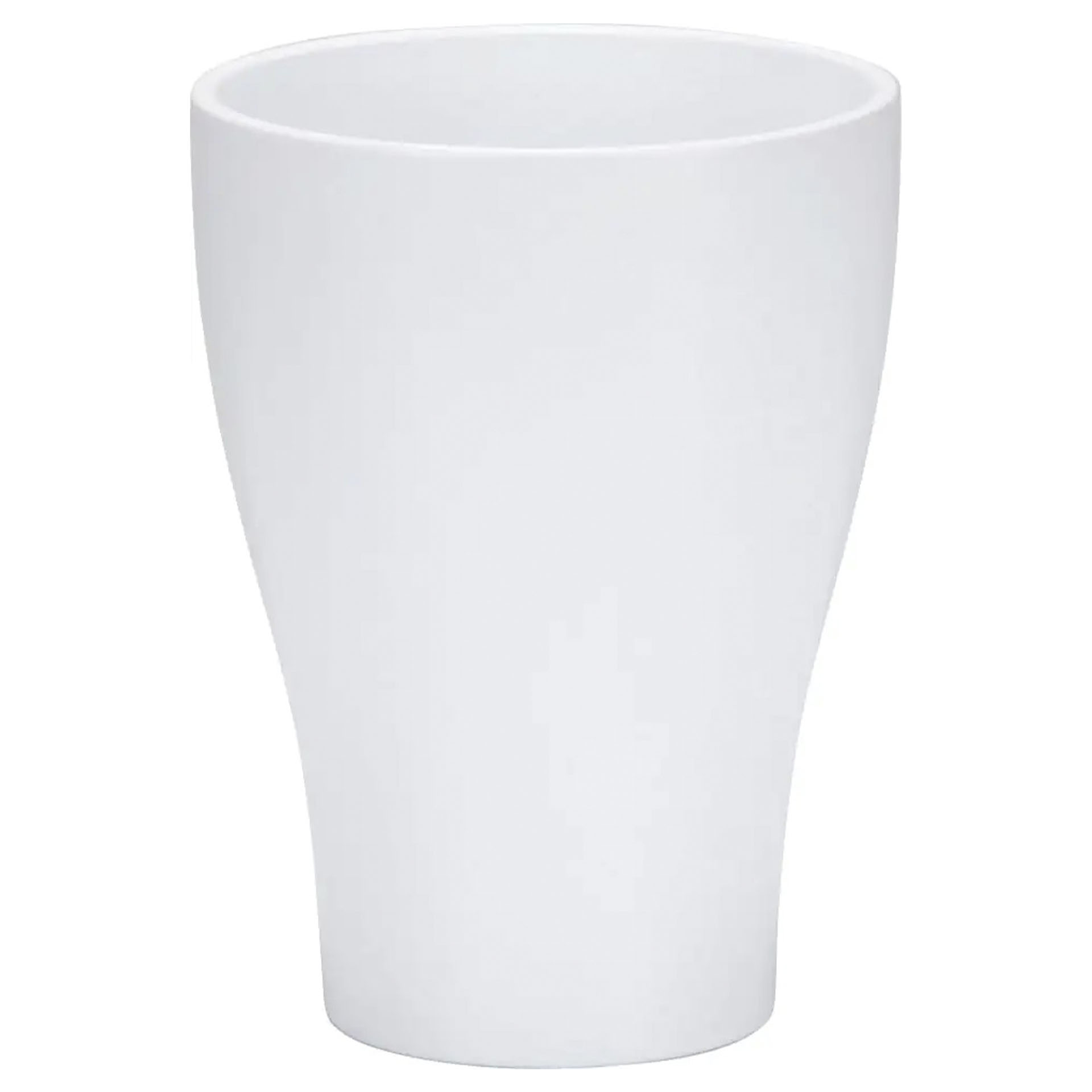 konisch zulaufender Orchideentopf in dunkelweiß