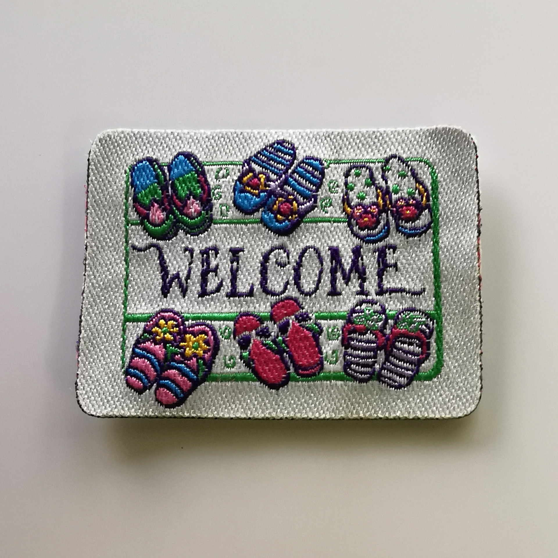 Fußmatte Welcome weiß-bunt Wichtelzubehör