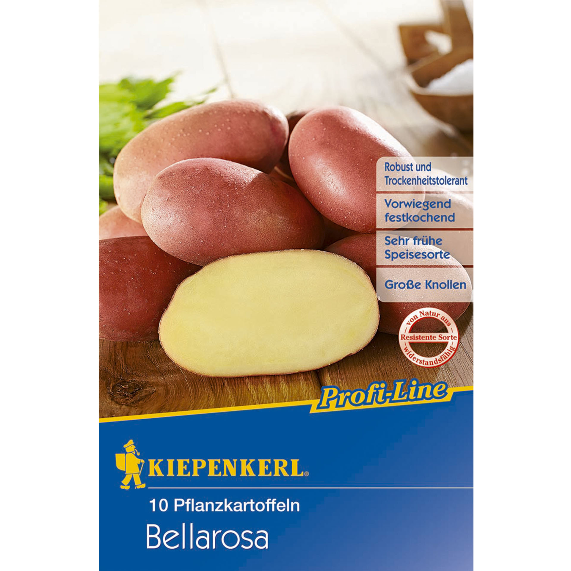 Pflanzkartoffeln Bellarosa im Beutel mit Pappdeckel