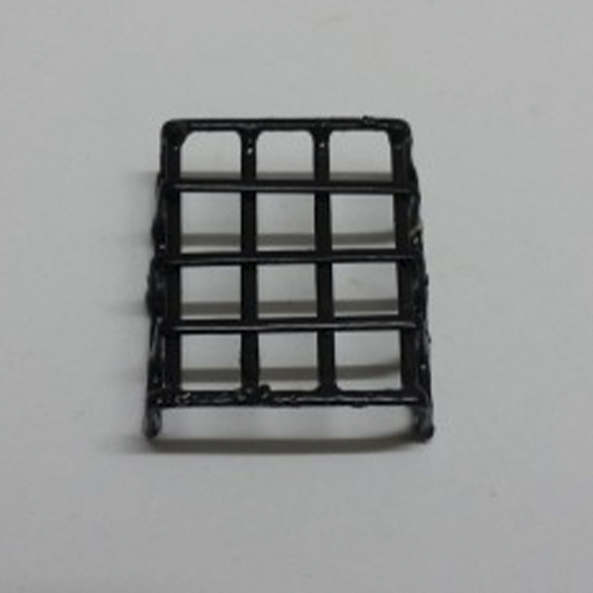 Fenstergitter gerade aus schwarz lackiertem Metall