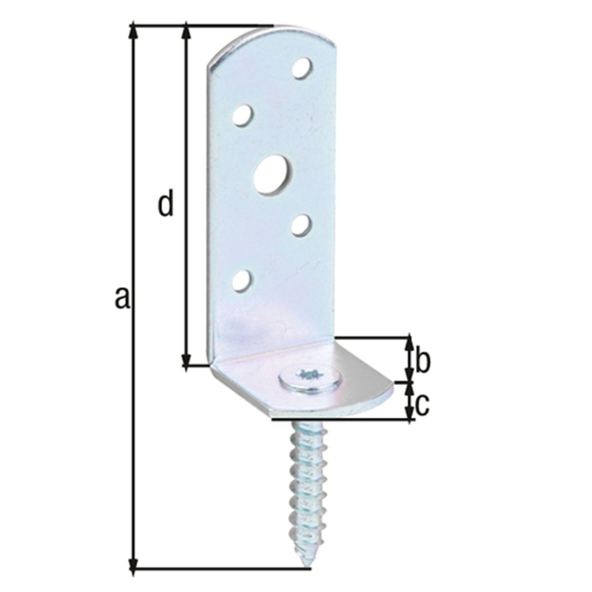 Flechtzaunhalter L-Form verzinkt, 1 Stk.