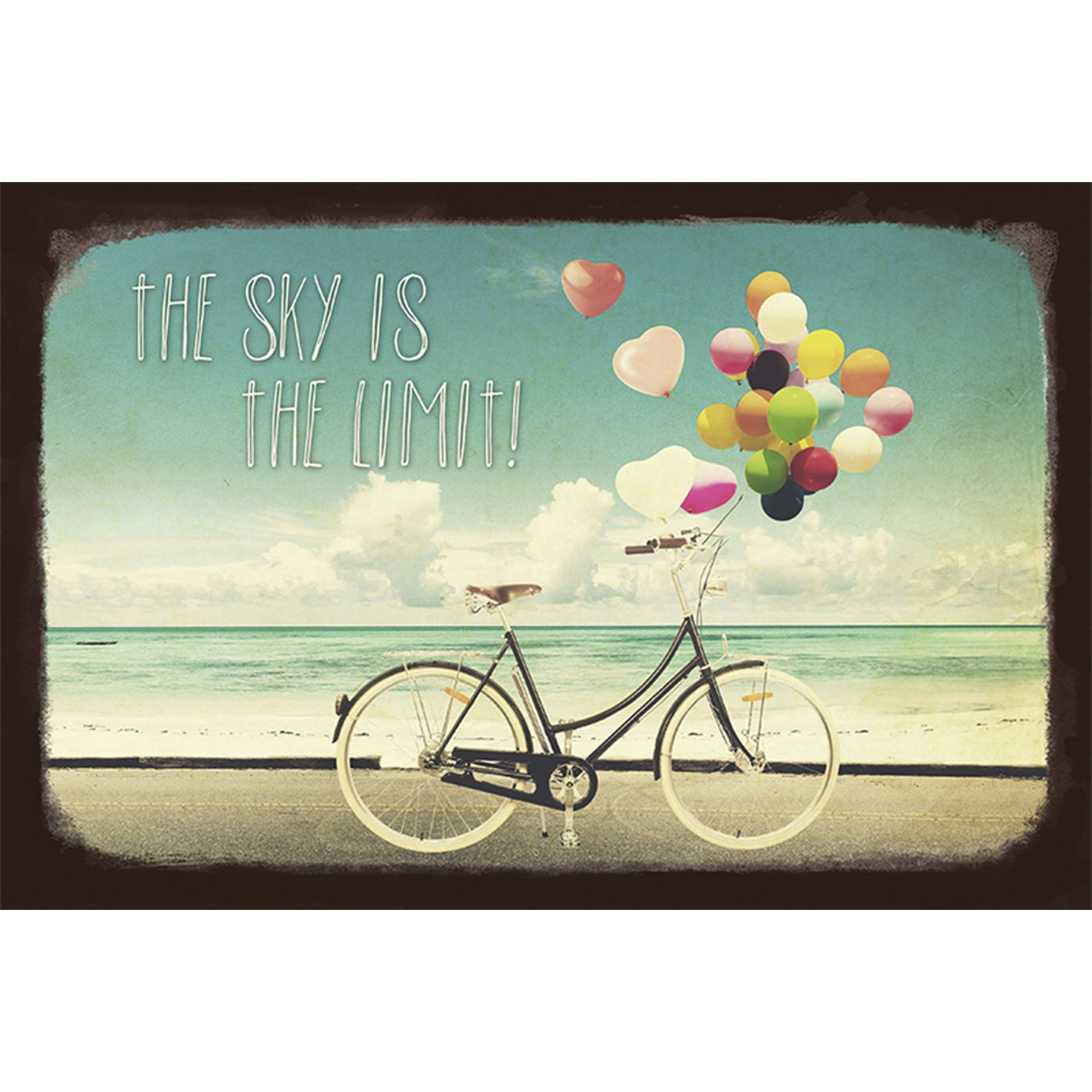 Blechschild "The sky is the limit!"