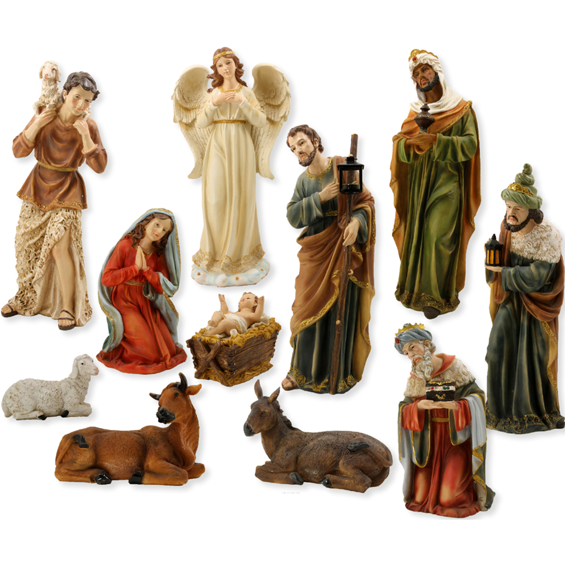 lebensgroße Krippenfiguren 11-tlg. 60cm