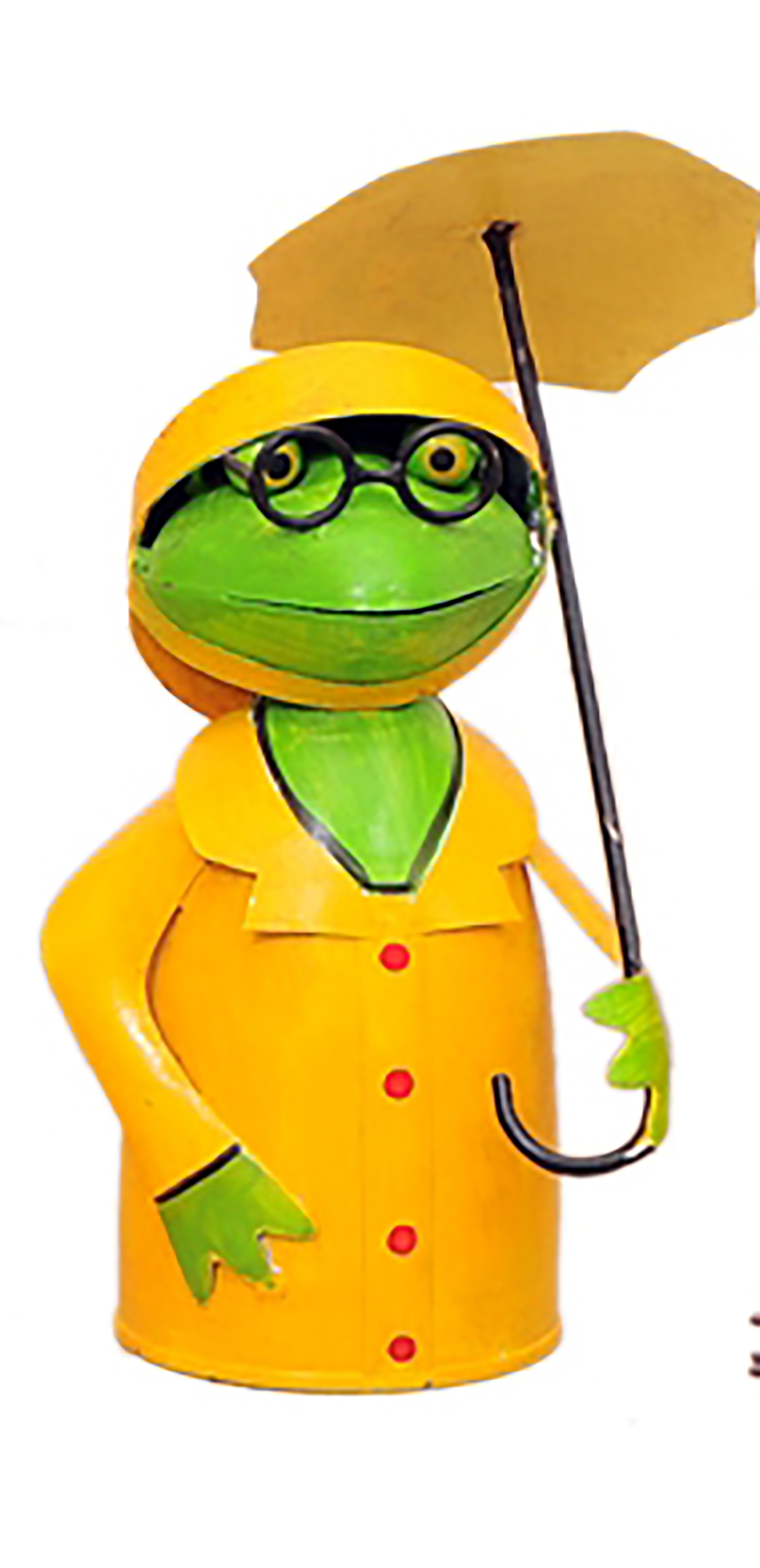 Zaunhocker Frosch "Fischers Fritz" mit Schirm