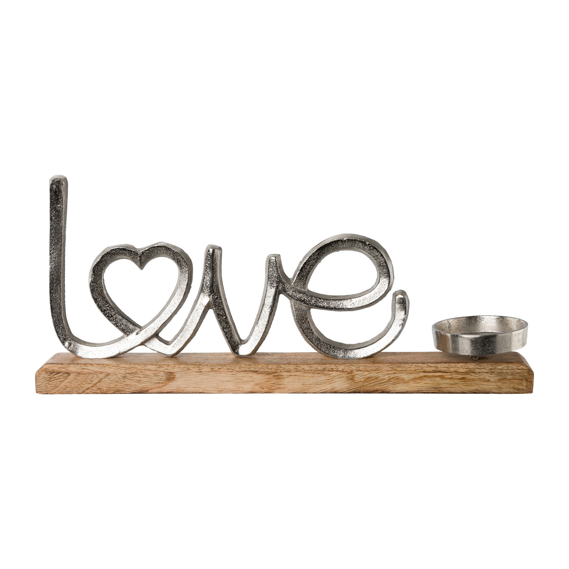 Kerzenhalter mit Schrift Love 41x18,5cm