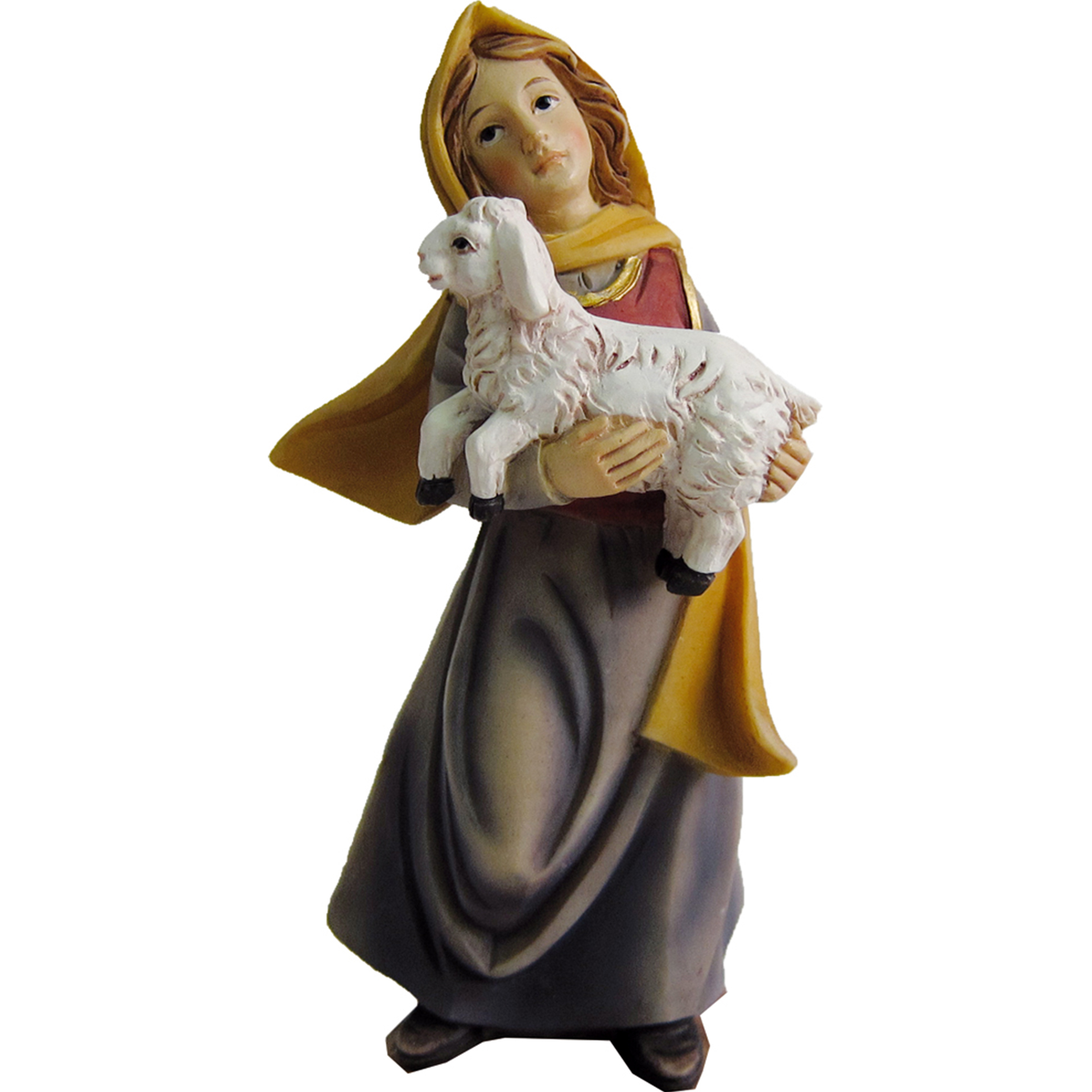 Frau mit Lamm Krippe Zusatzfigur