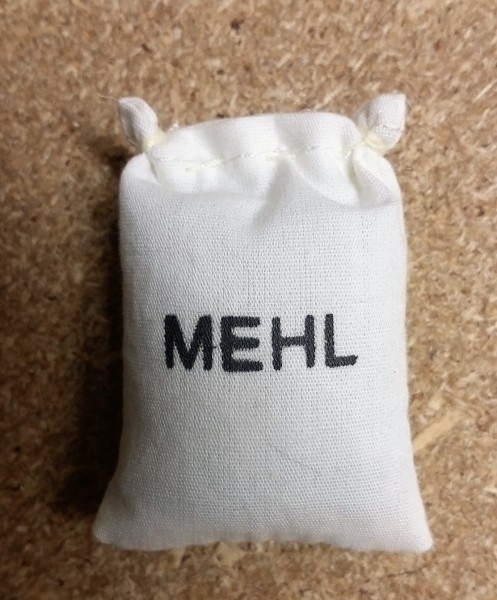 Mehlsack mit Aufschrift