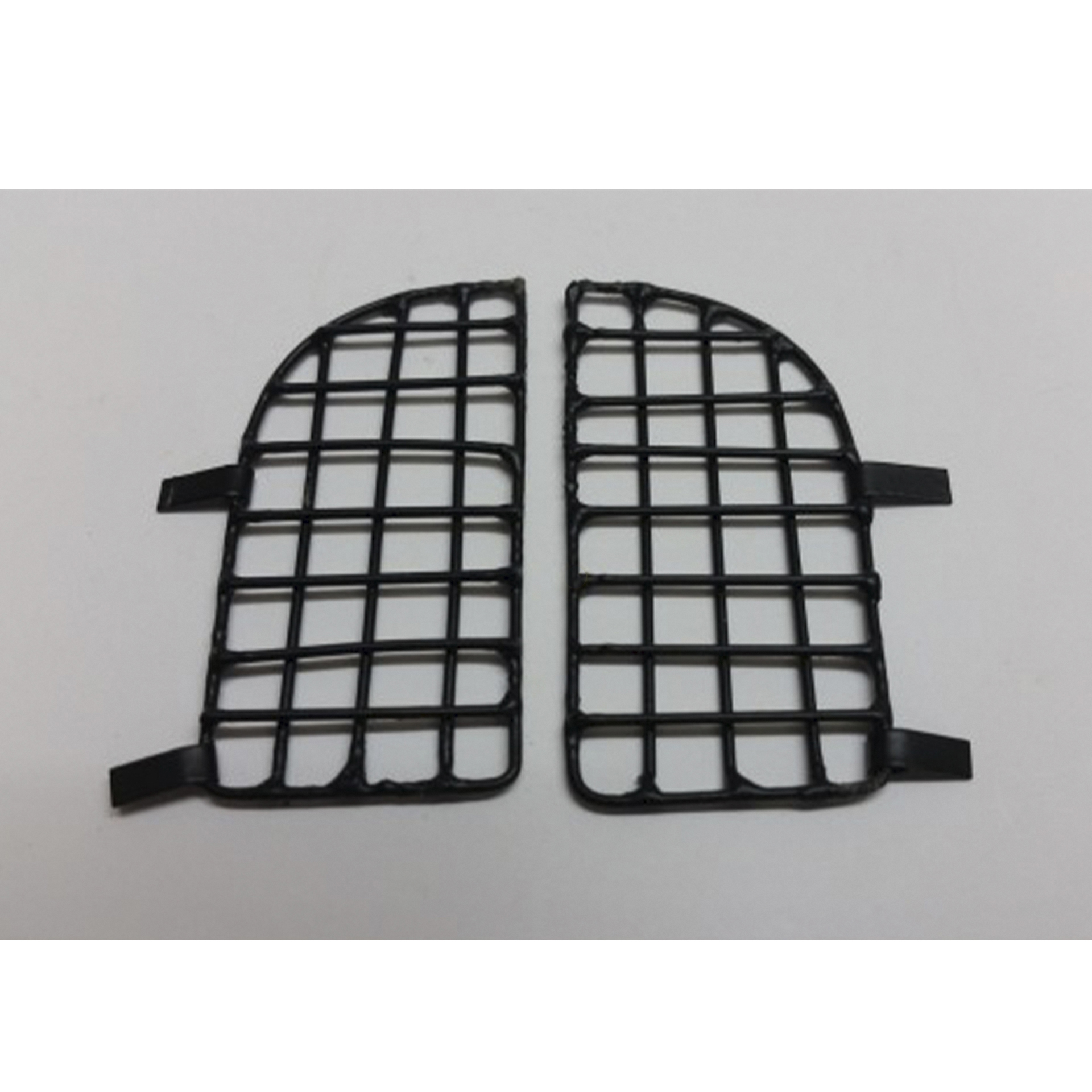 schwarz lackiertes Tor / Fenstergitter aus Metall, zweiteilig