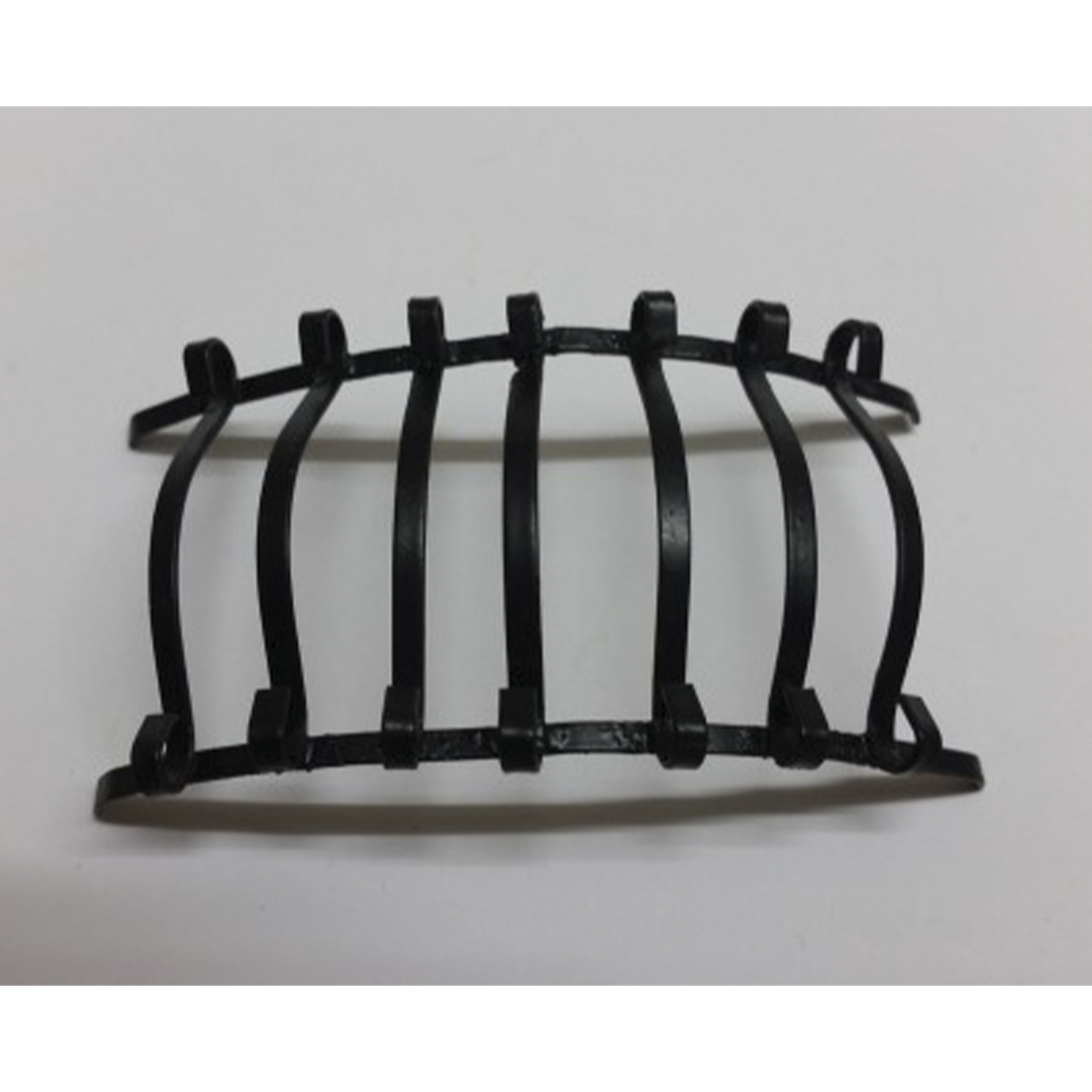 geschwungenes Balkonfitter aus Metall, schwarz lackiert