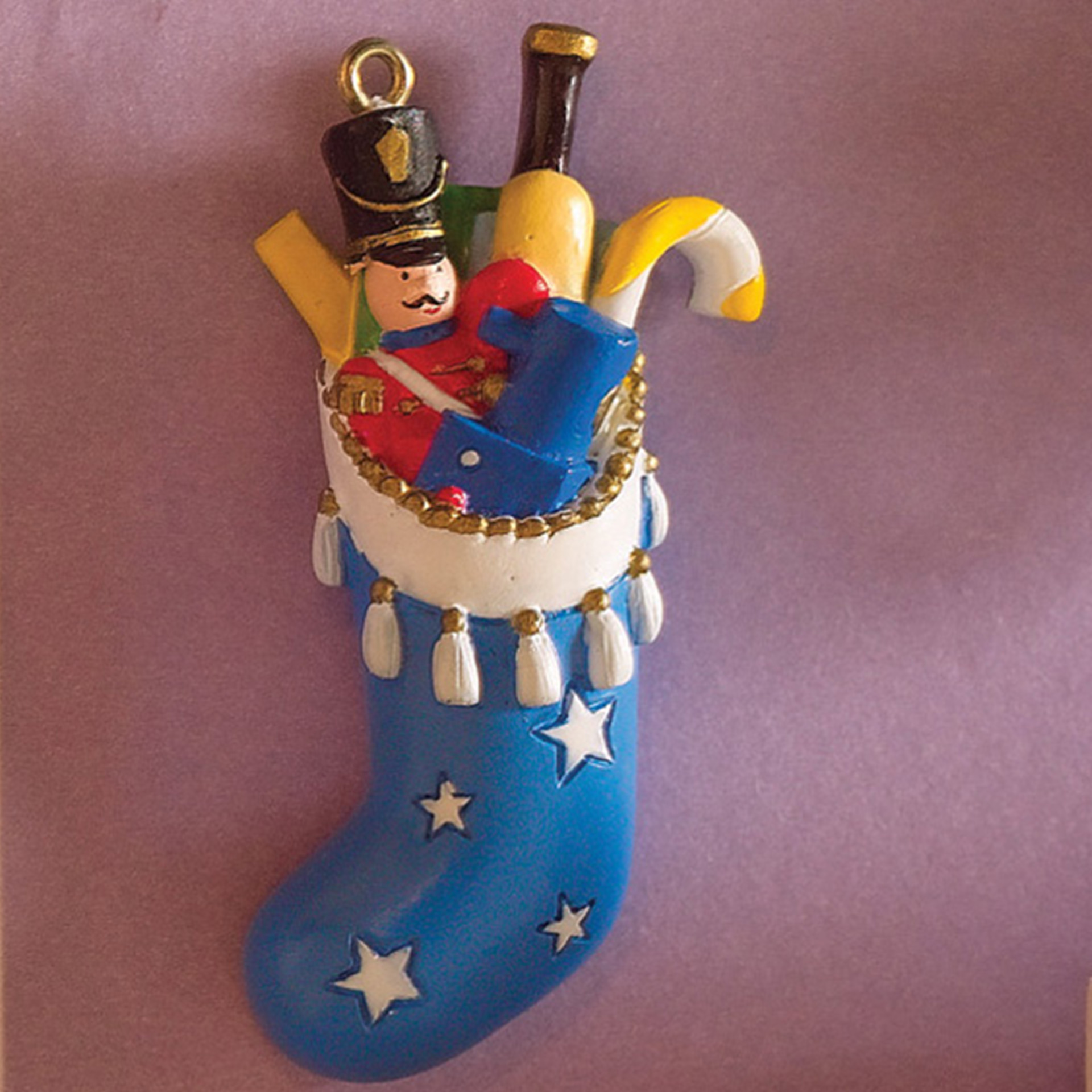 Nikolausstiefel gefüllt blau Wichtelzubehör