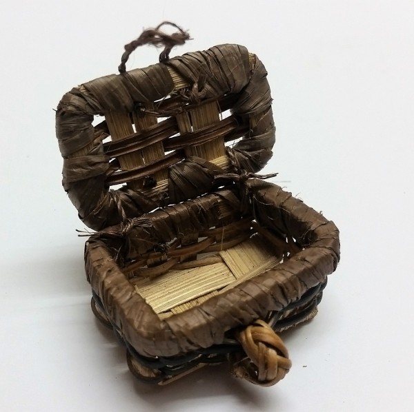 Korbtruhe 4cm dunkel Krippenzubehör