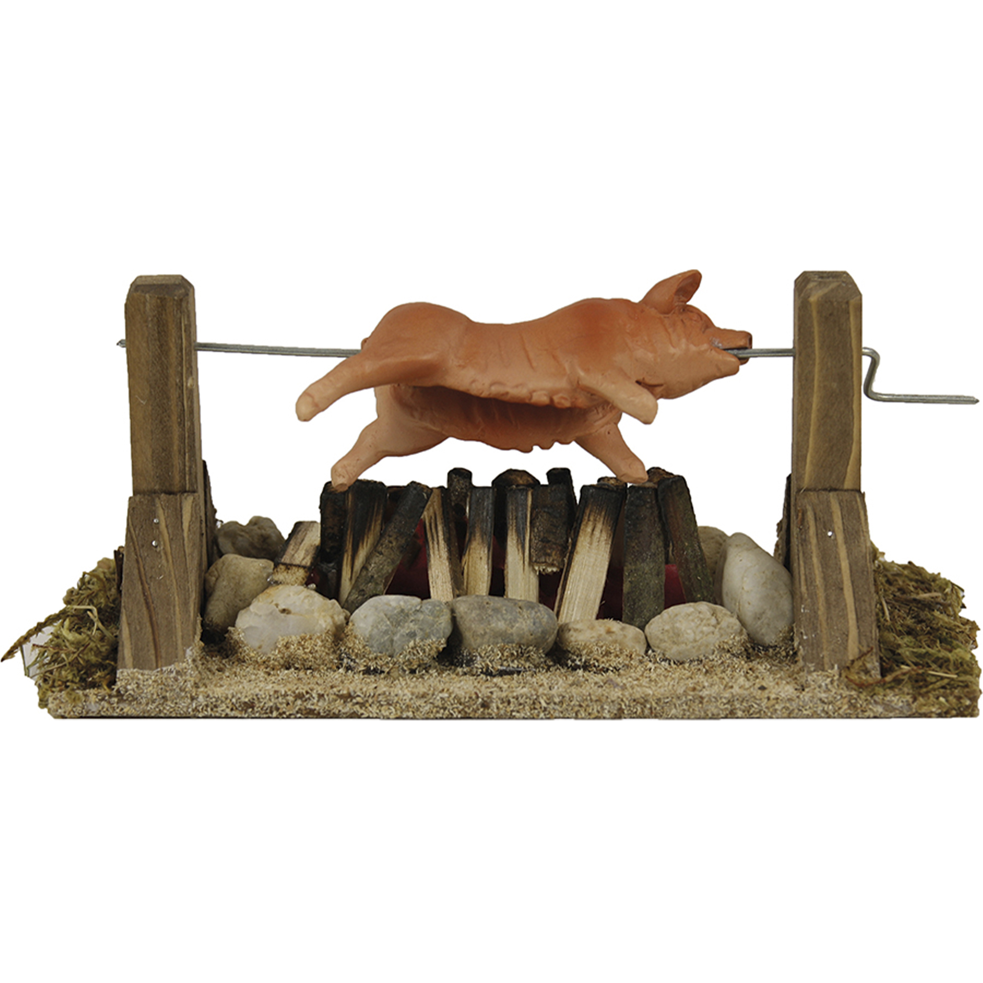 Spanferkel über Holzfeuer