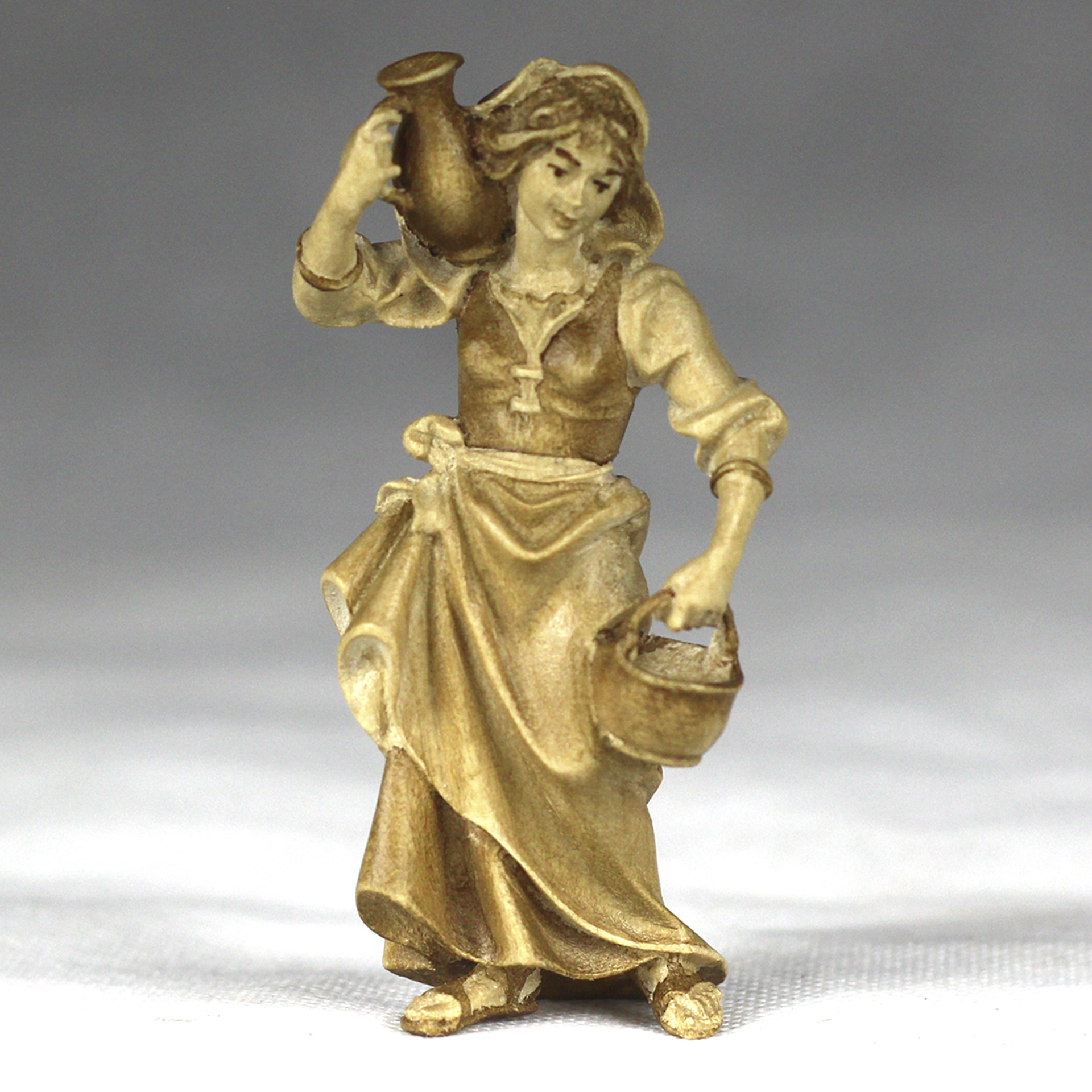 Zusatzfigur Krippe Hirtin mit Krug auf Schulter, passend zur Ulrich Krippe