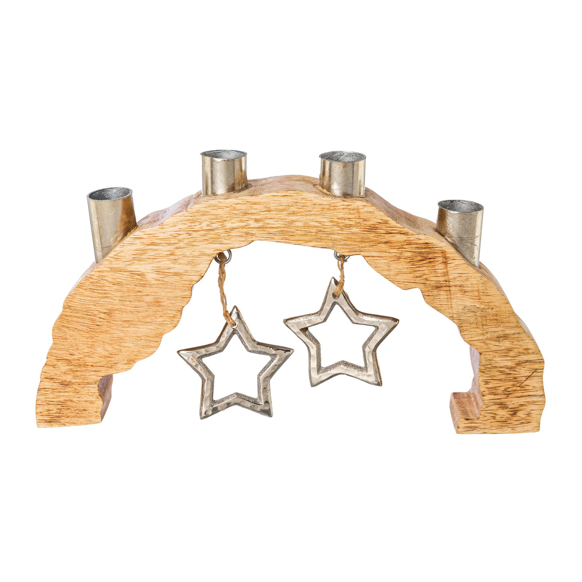 Holzbogen Kerzenhalter Aluminium Weihnachtsdekoration