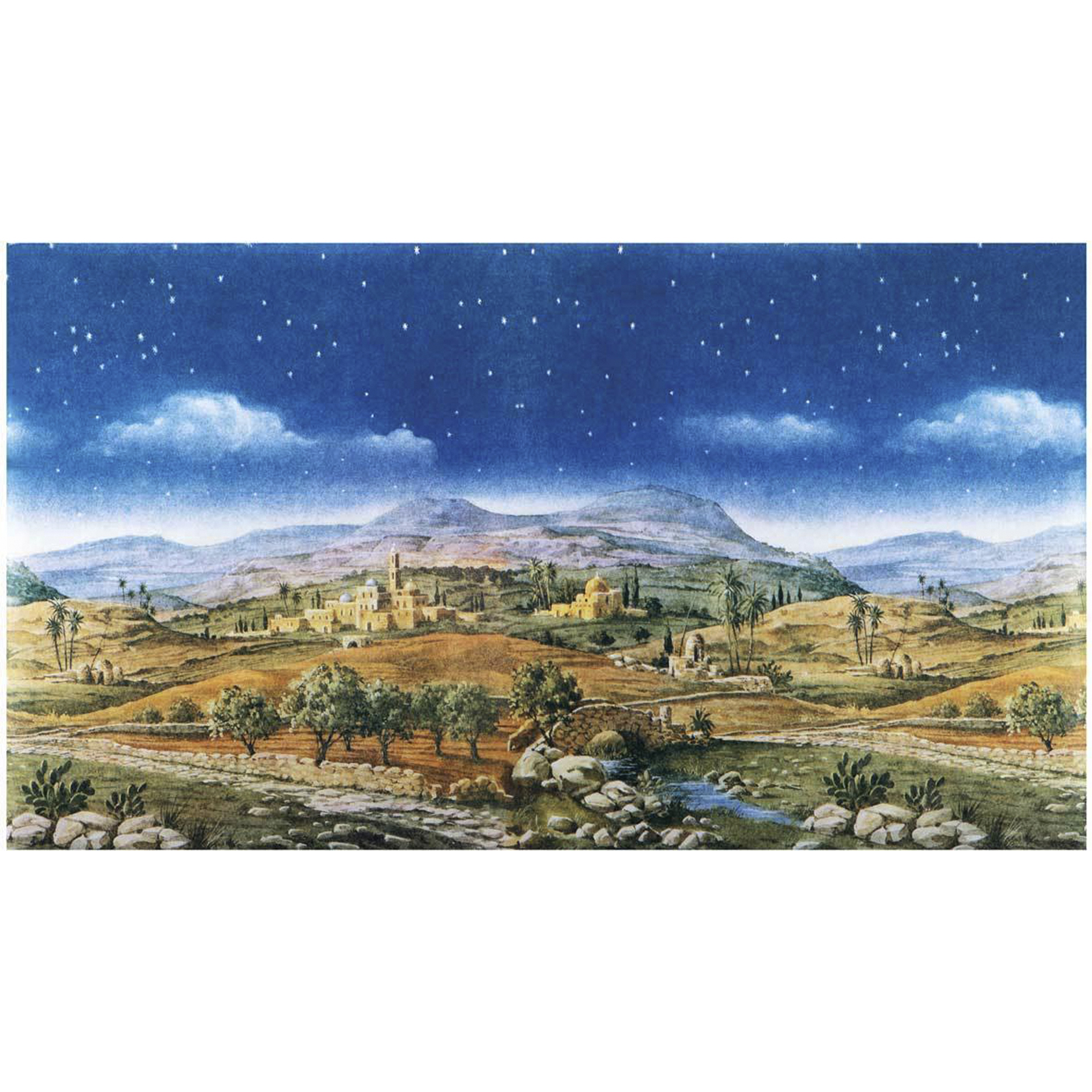 Orientalischer Krippenhintergrund zur Gestaltung Ihrer Krippenlandschaft