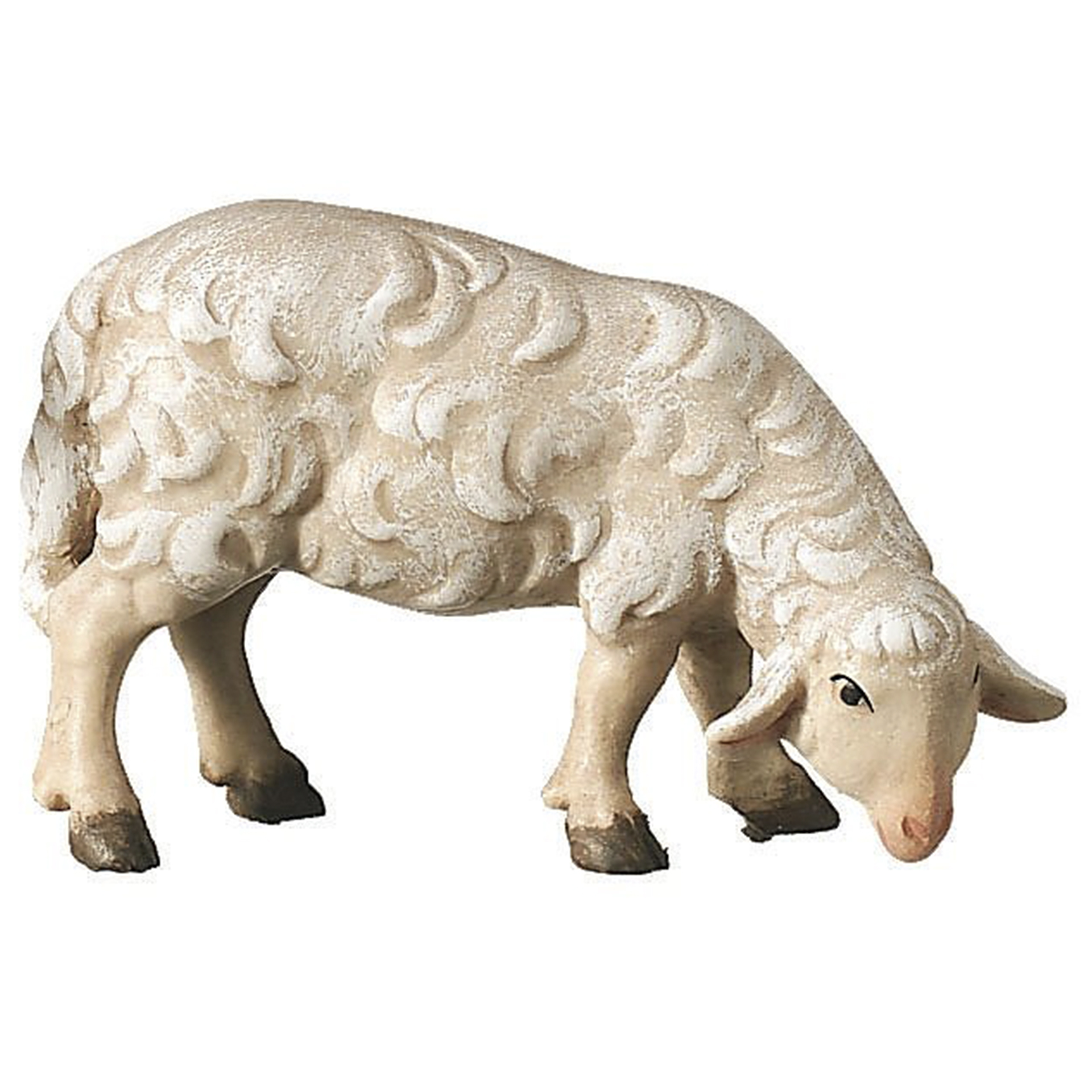 Holzfigur Schaf grasend