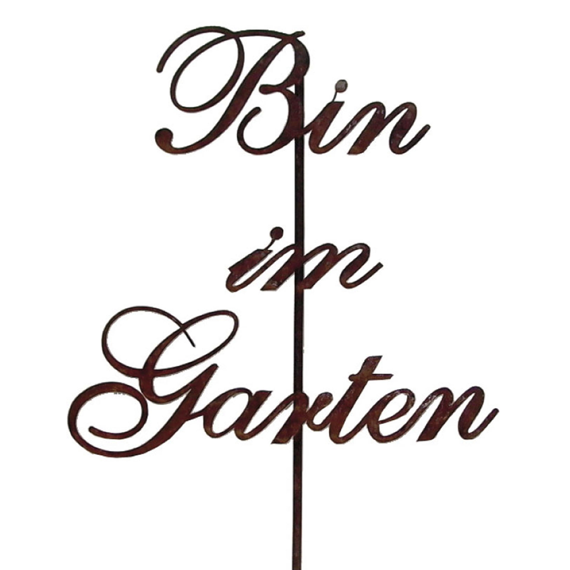 Deko- oder Rankstab mit augestanztem Schriftzug