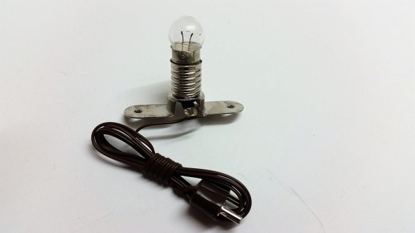 Beleuchtung mit Metallsteg E10, 3,5V weiß