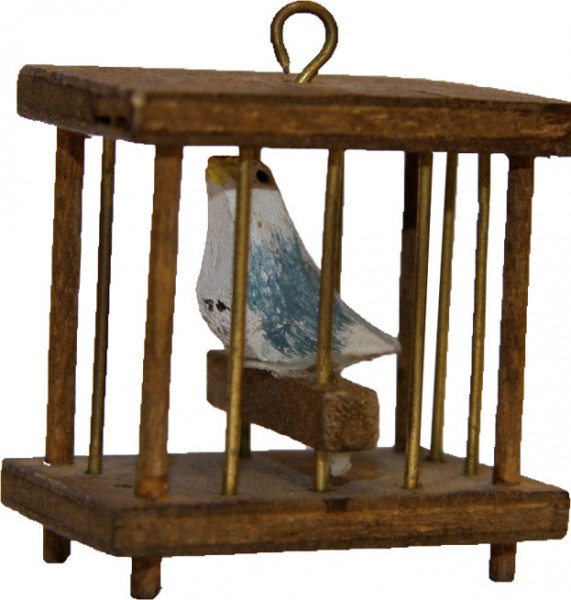 Vogelkäfig mit Vogel