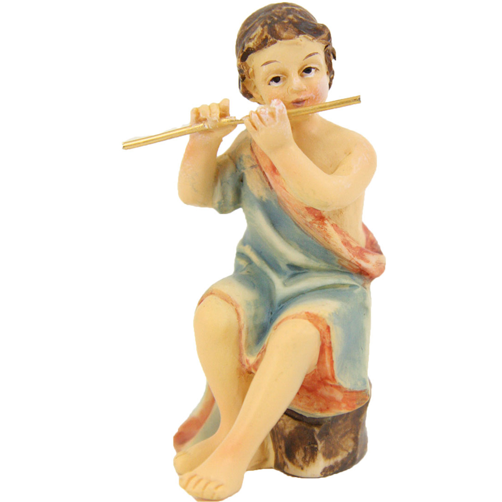 Musiker sitzend mit Flöte, für 8cm Figuren