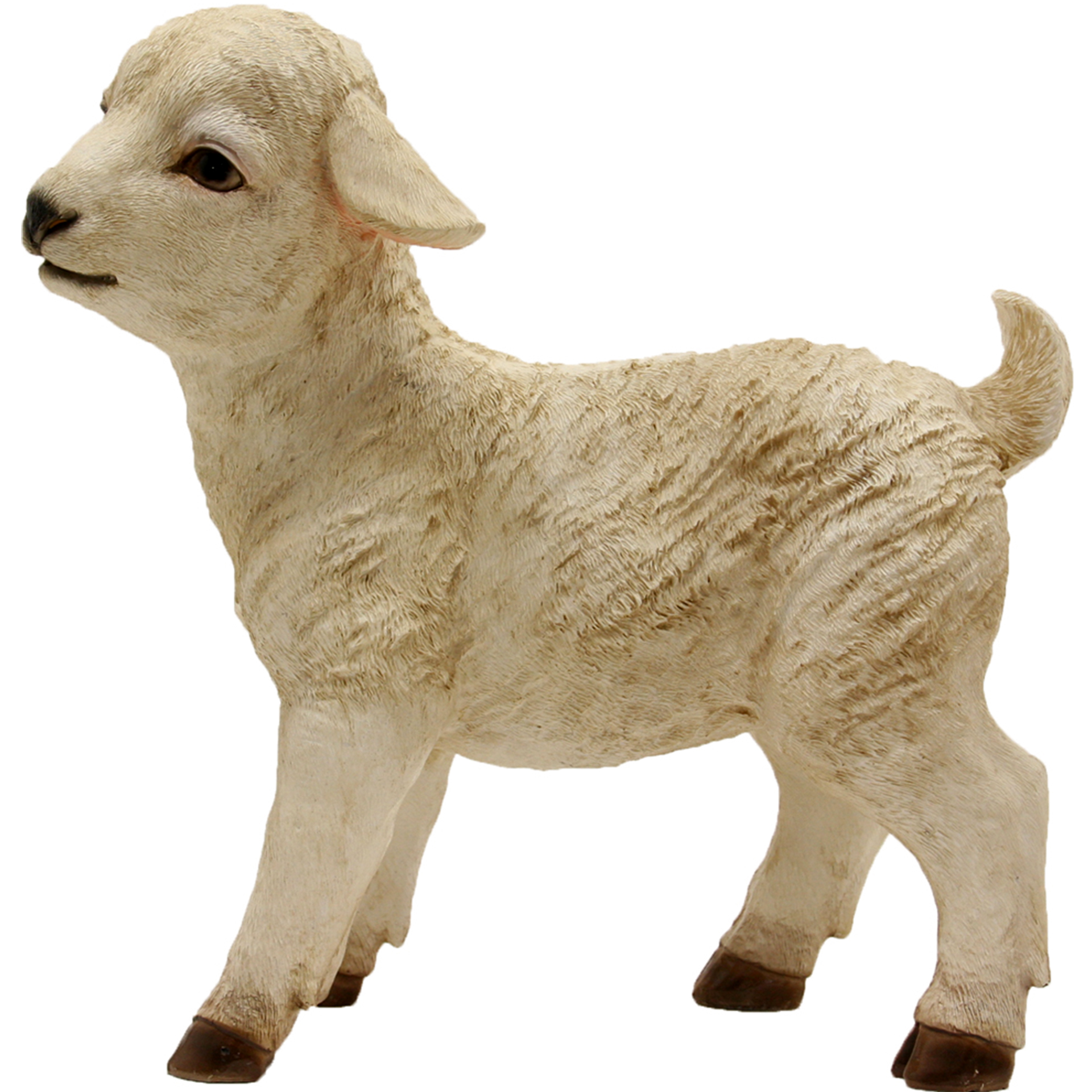 Lamm schauend Krippenfigur Tierfigur