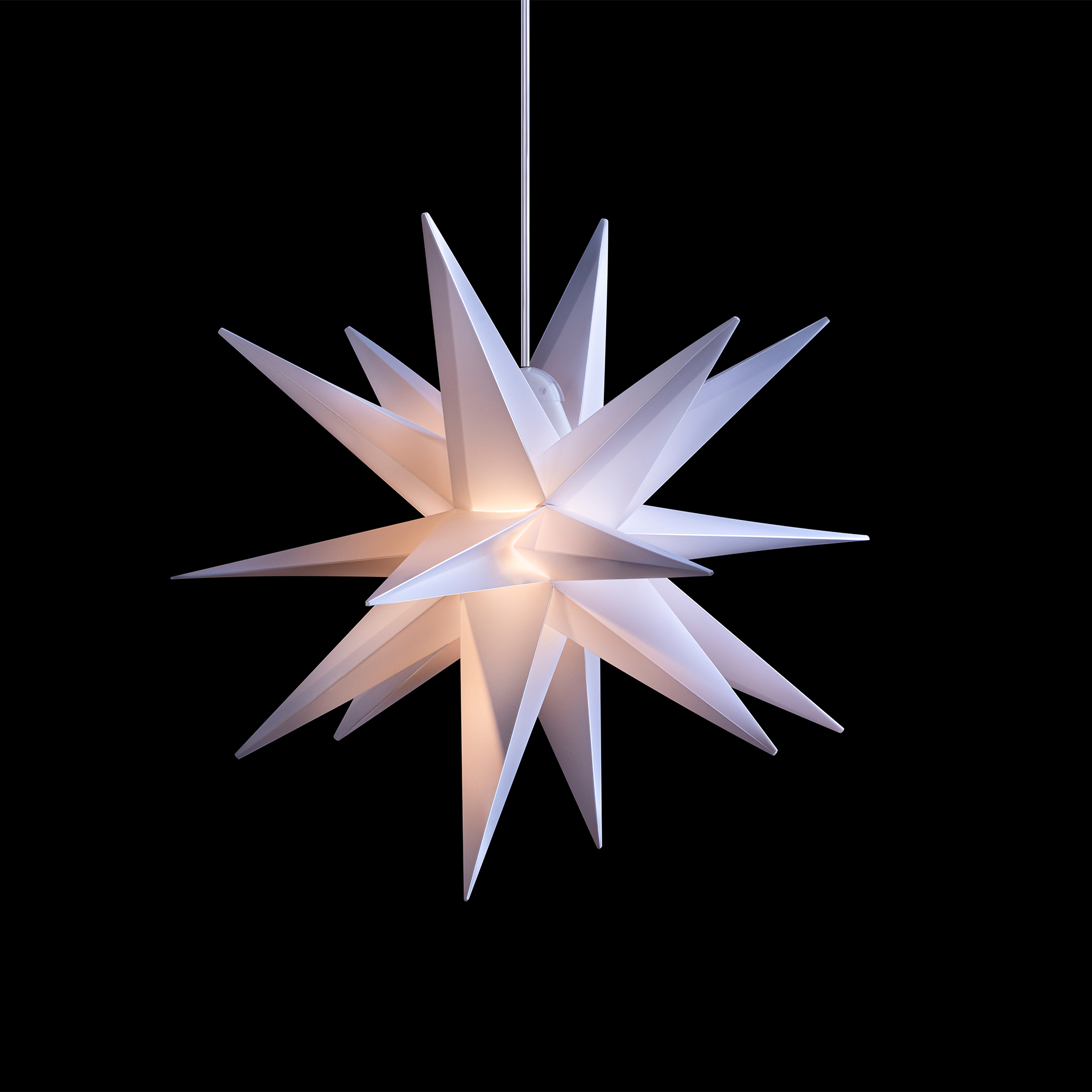 Leuchtstern Kunststoff 18 Zacker, 25cm