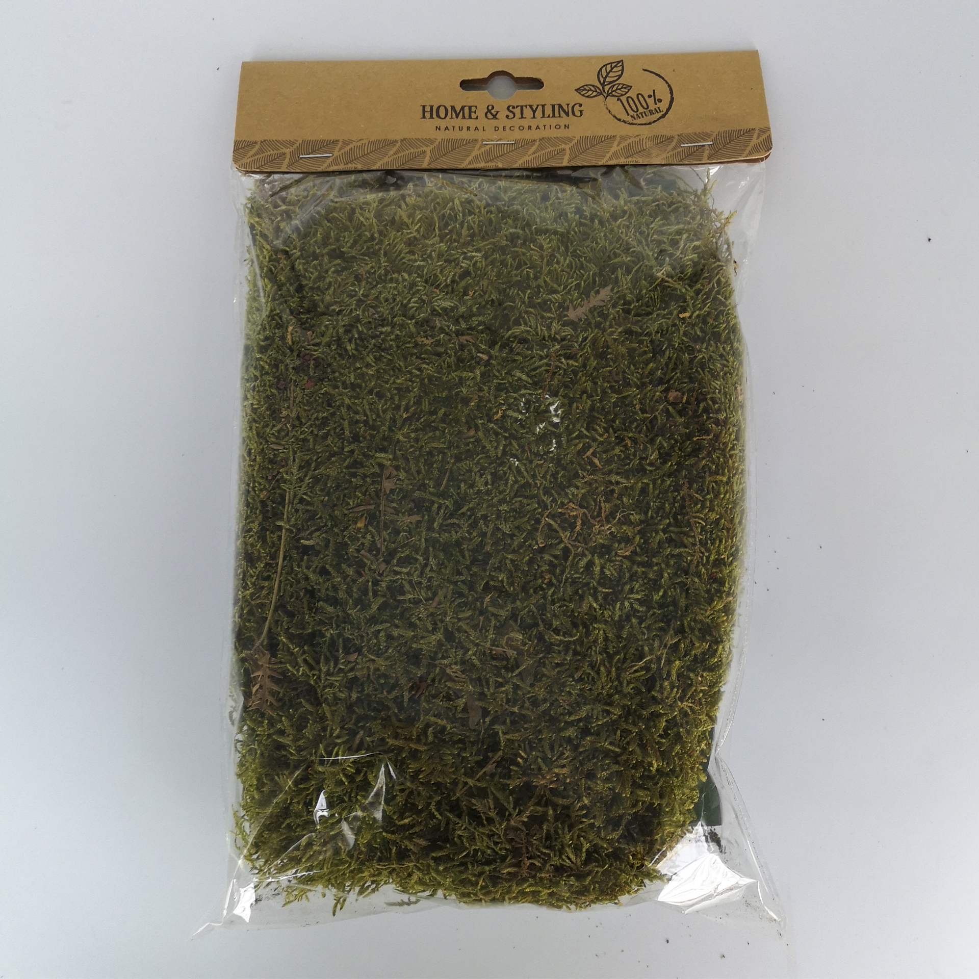 grünes Moos zur Dekoration in 80g Tüte