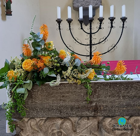 Blume, Blumen-Arrangement, Pflanze, Festival, Chanukka Menora