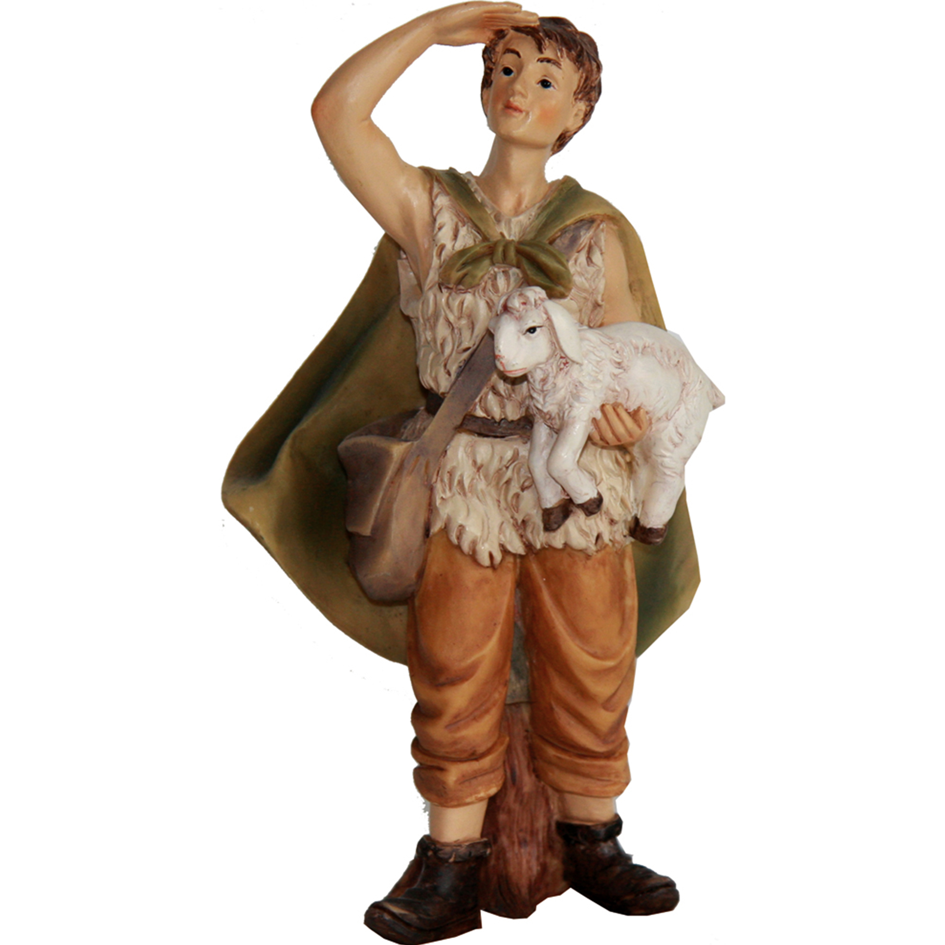 Zusatzfigur Krippe Hirtenjunge Krippenfigur Polyresin handbemalt
