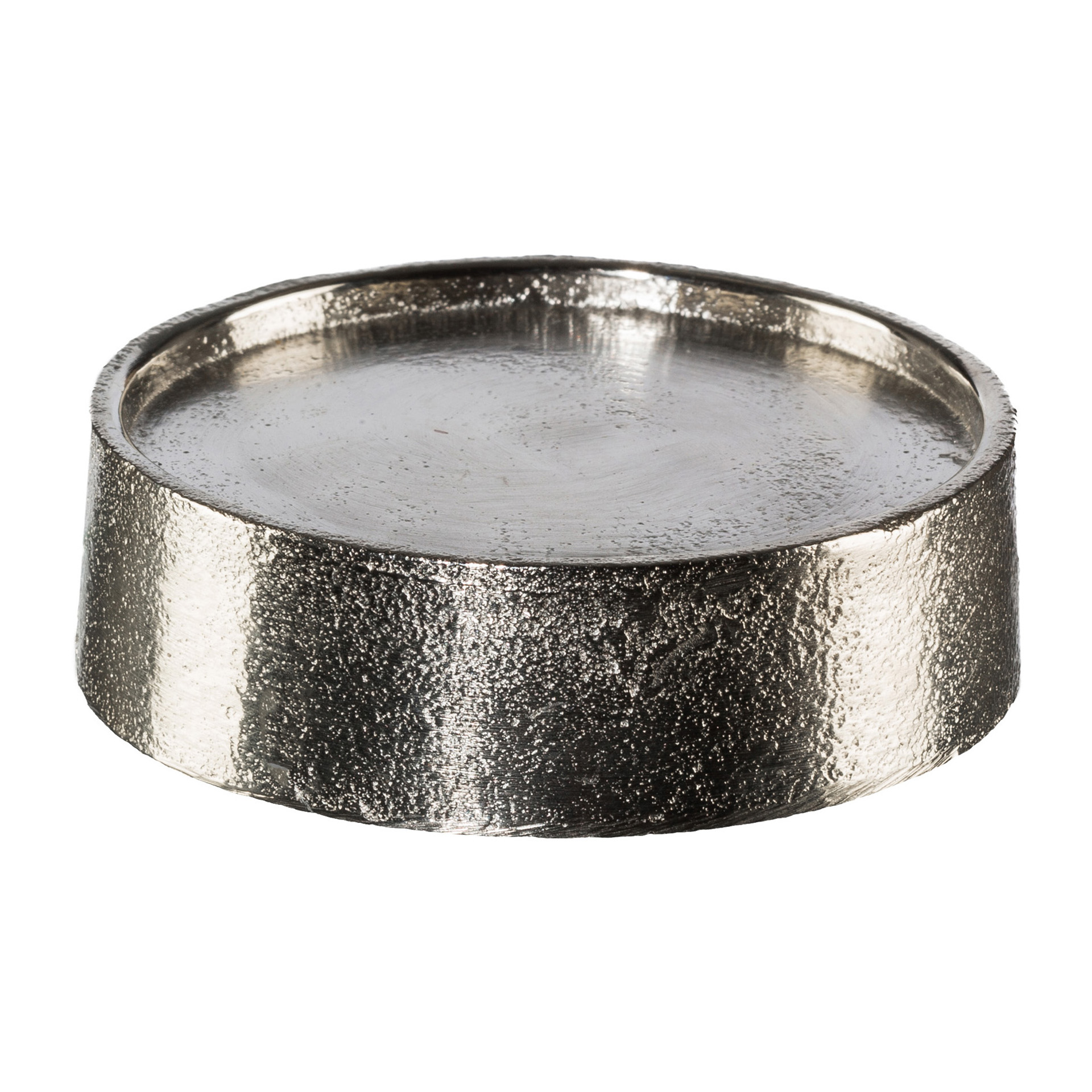 Windlichtfuß Aluminium silber