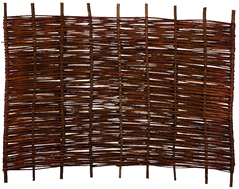 ASO Weidengeflechtzaun, geflochten auf Haselnussruten 180x120cm
