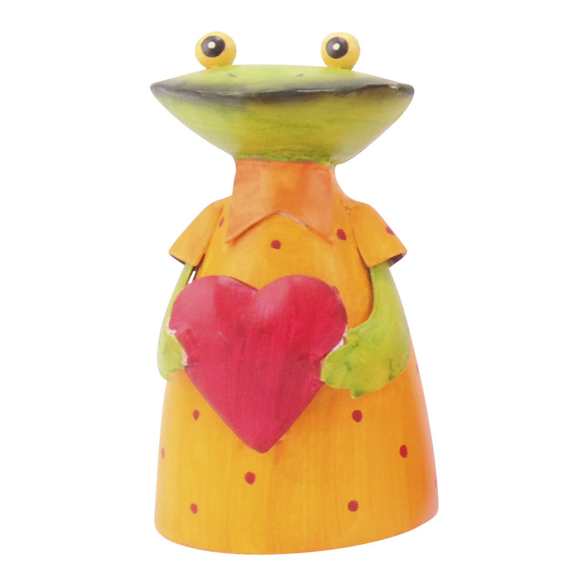 gelbes Froschmädchen mit rotem Herz