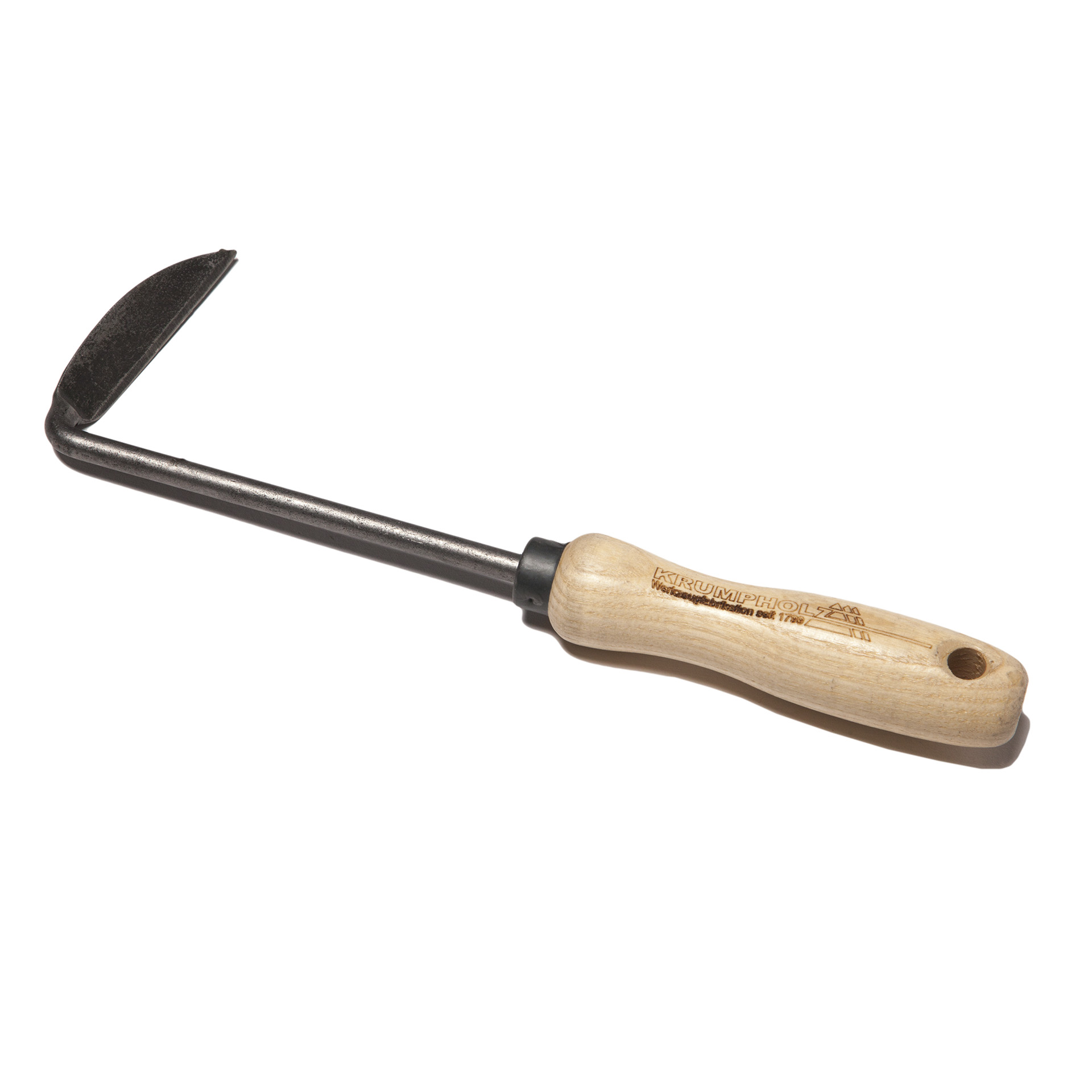 abgewinkeltes Messer mit schmaler, scharfer Klinge, für Linkshänder