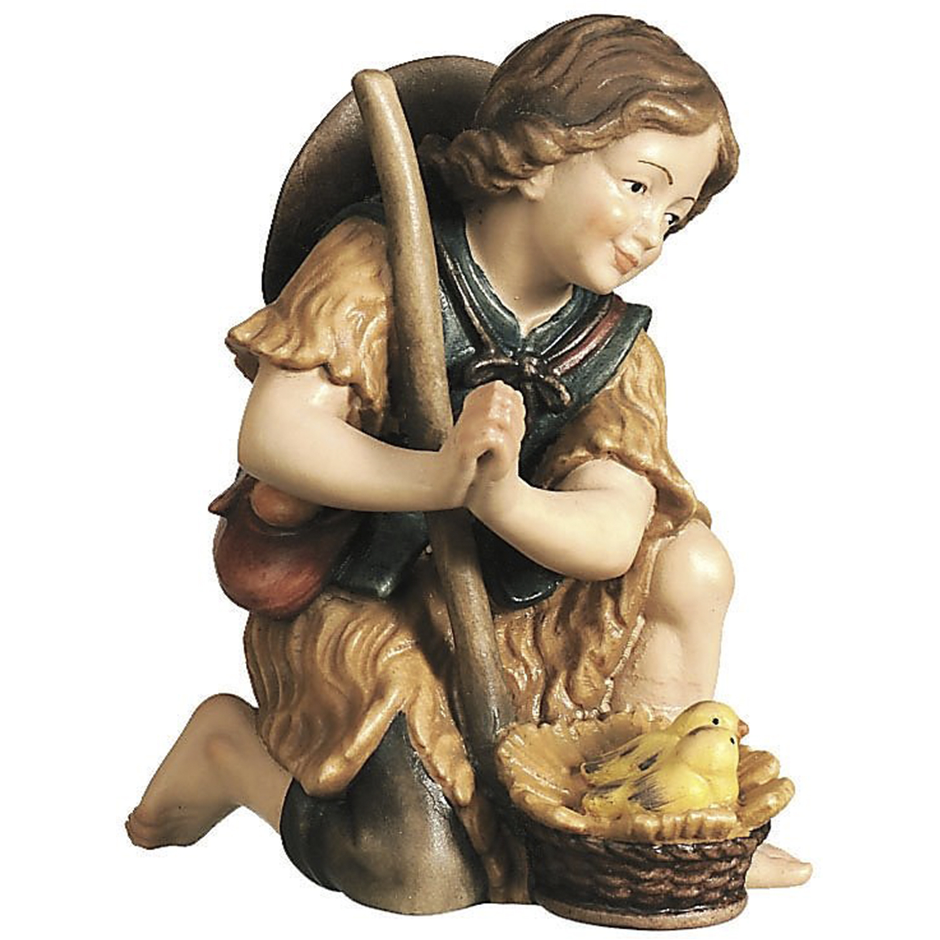 kniendes Hirtenkind coloriert