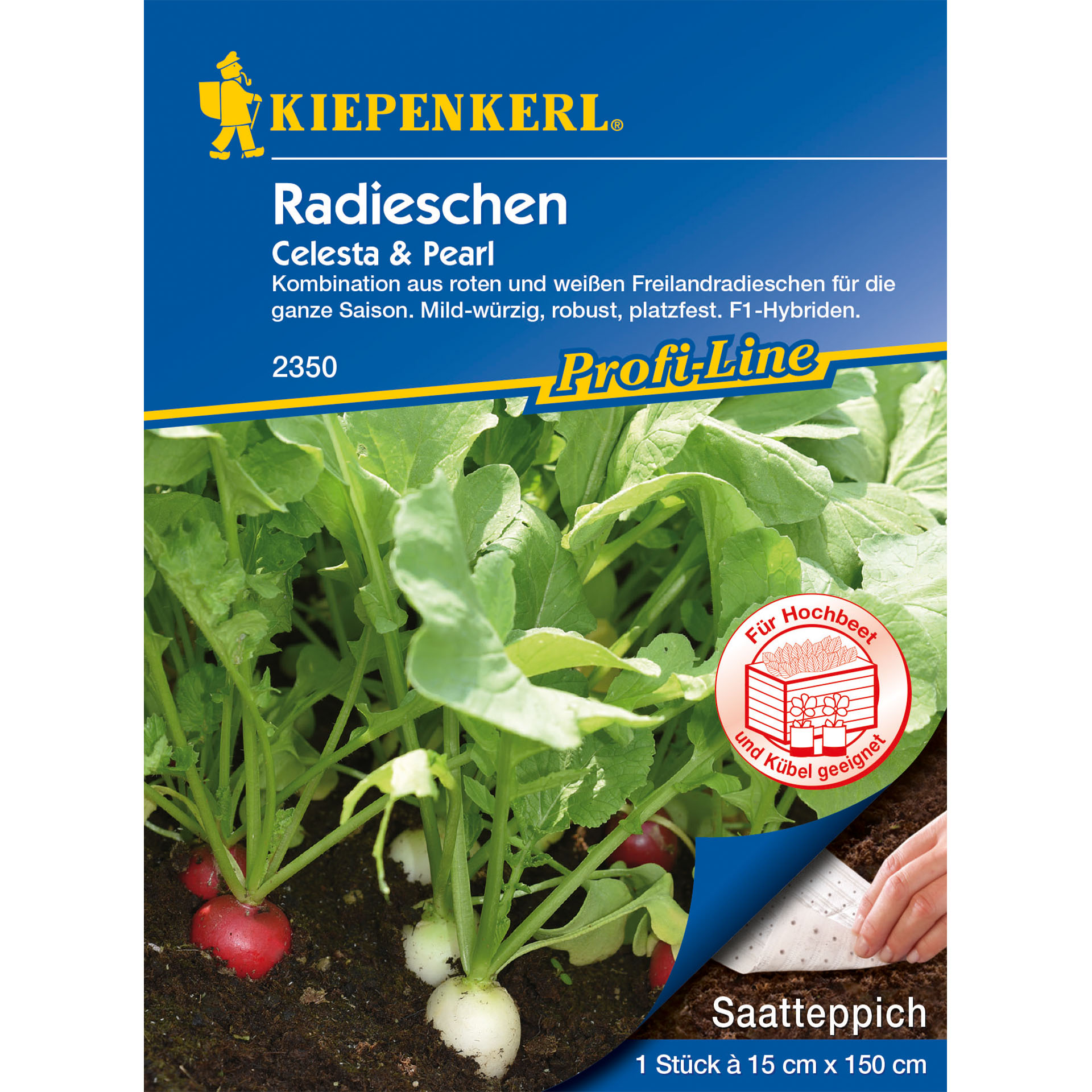 Radieschen Celesta & Pearl F1, Gemüsesamen Saatteppich