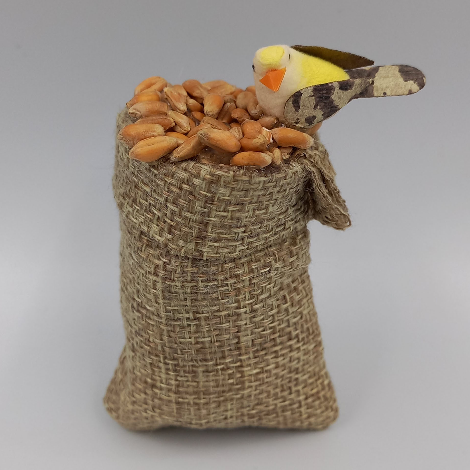Getreidesack mit Vogel Krippe Wichtel, Tasche, Tier, Vogel, Tasche, Tier, Vogel