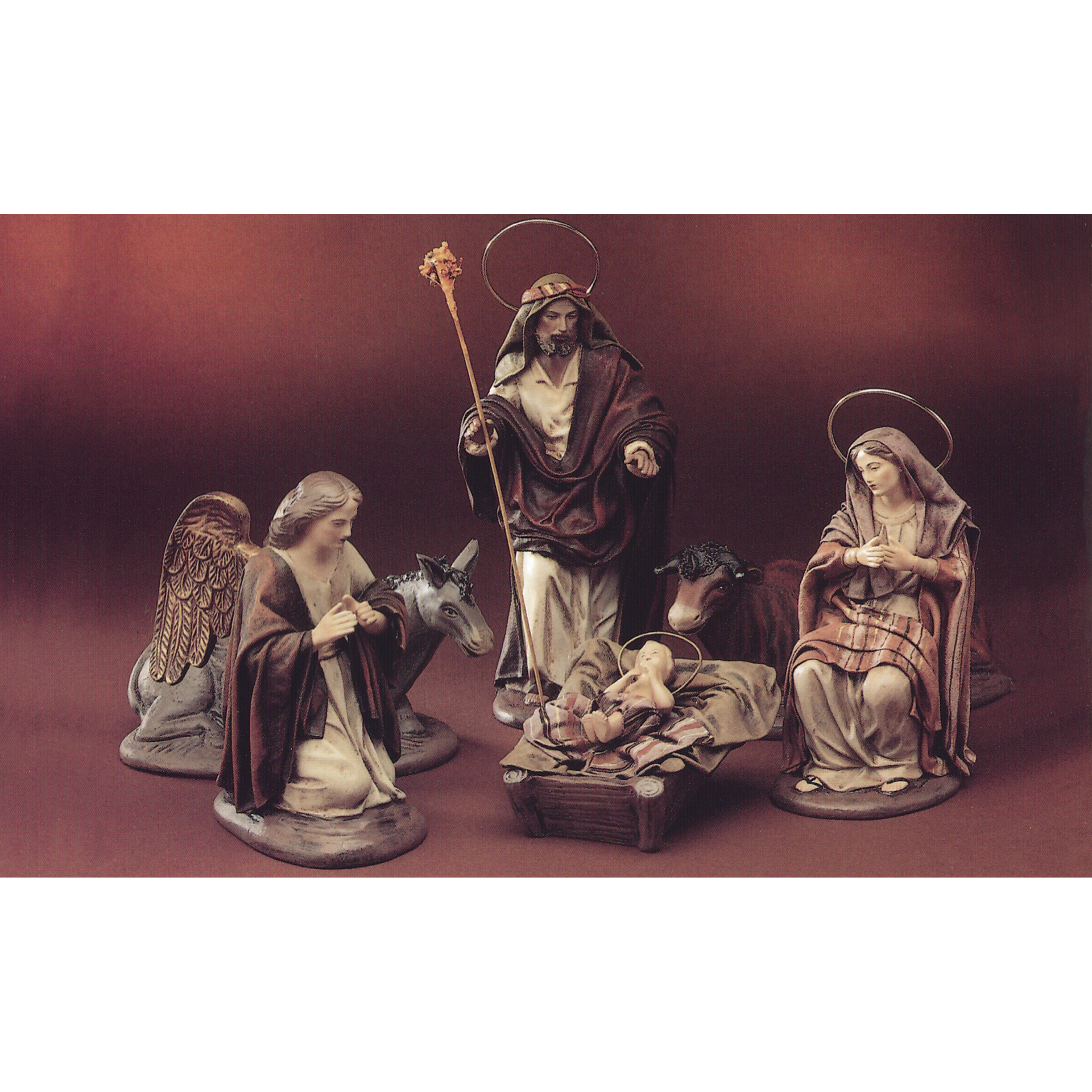 Krippenfiguren Hl. Familie 16 aus Ton zur Gestaltung Ihrer Krippenlandschaft