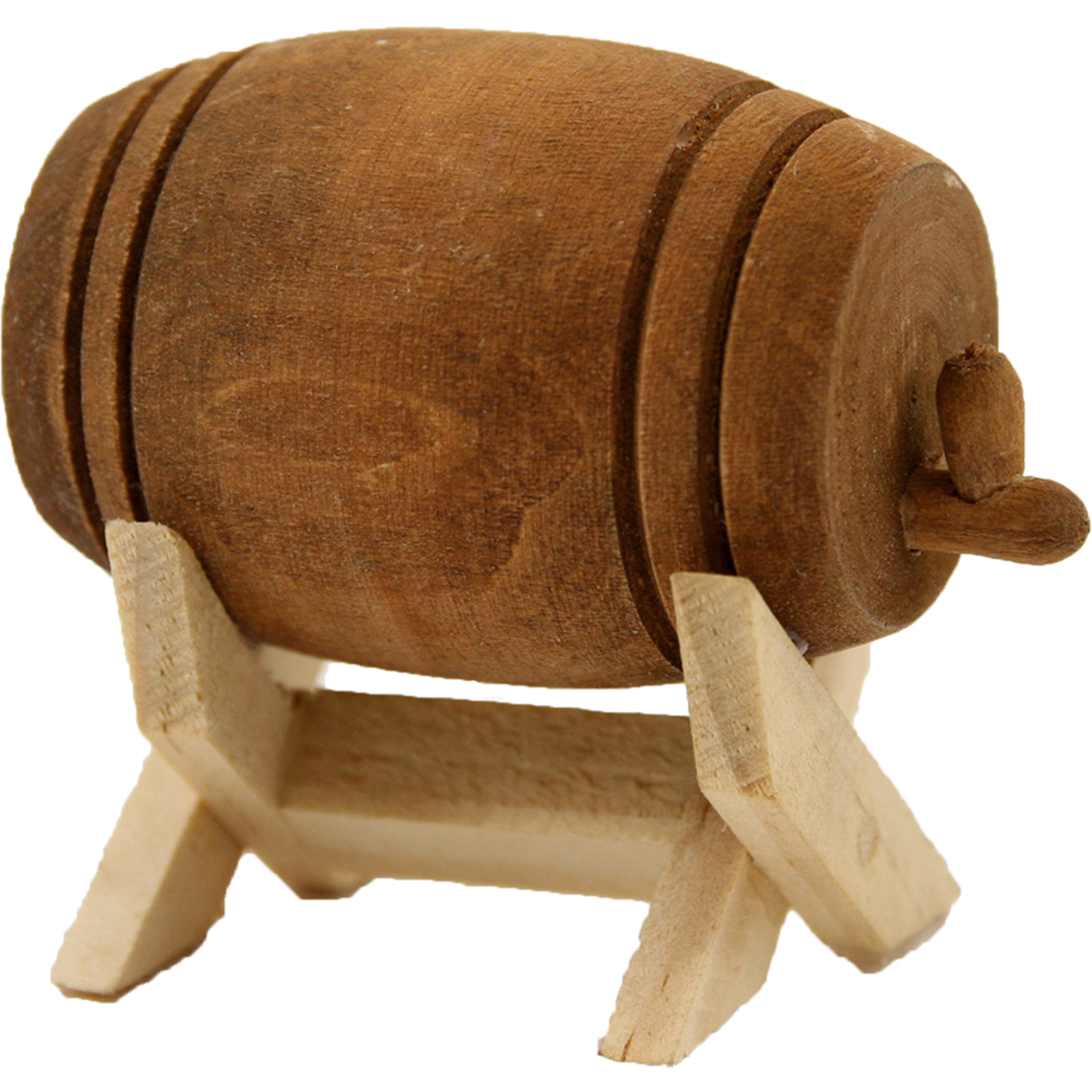 Weinfass auf Bock Krippenzubehör