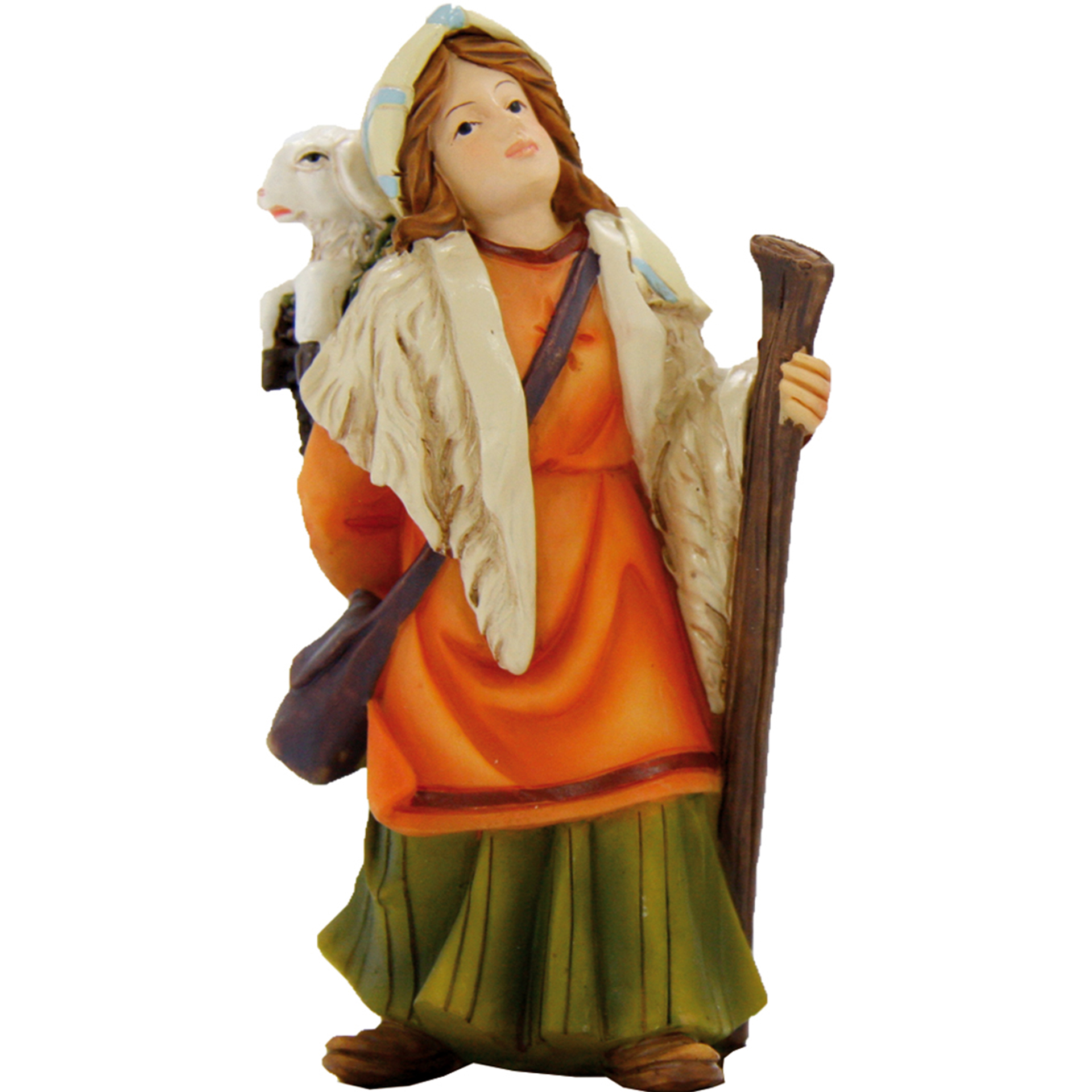 Schäferin mit Schaf Zusatzfigur Krippe