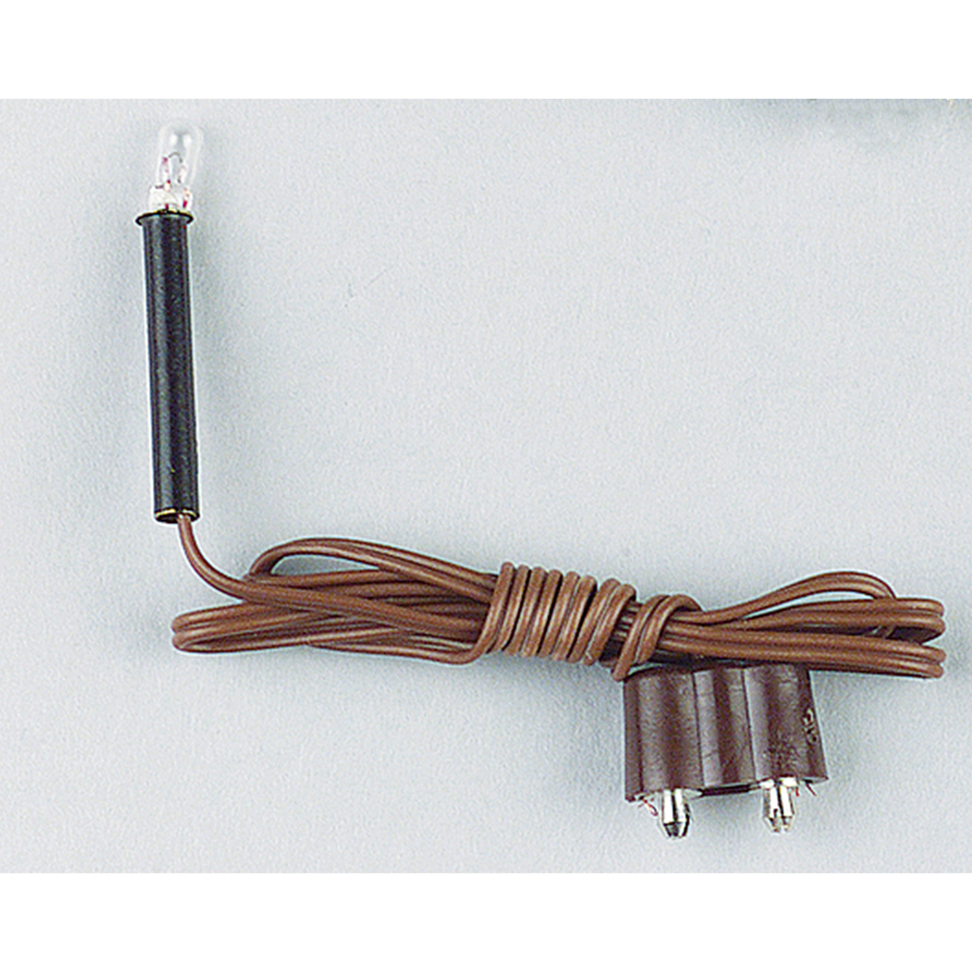 Metallfackel mit klarem Birnchen und Kabel