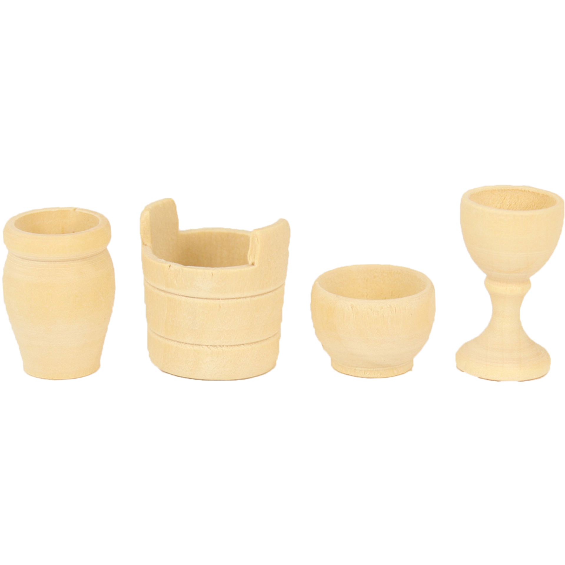 Gefäße Holz natur Krippenzubehör