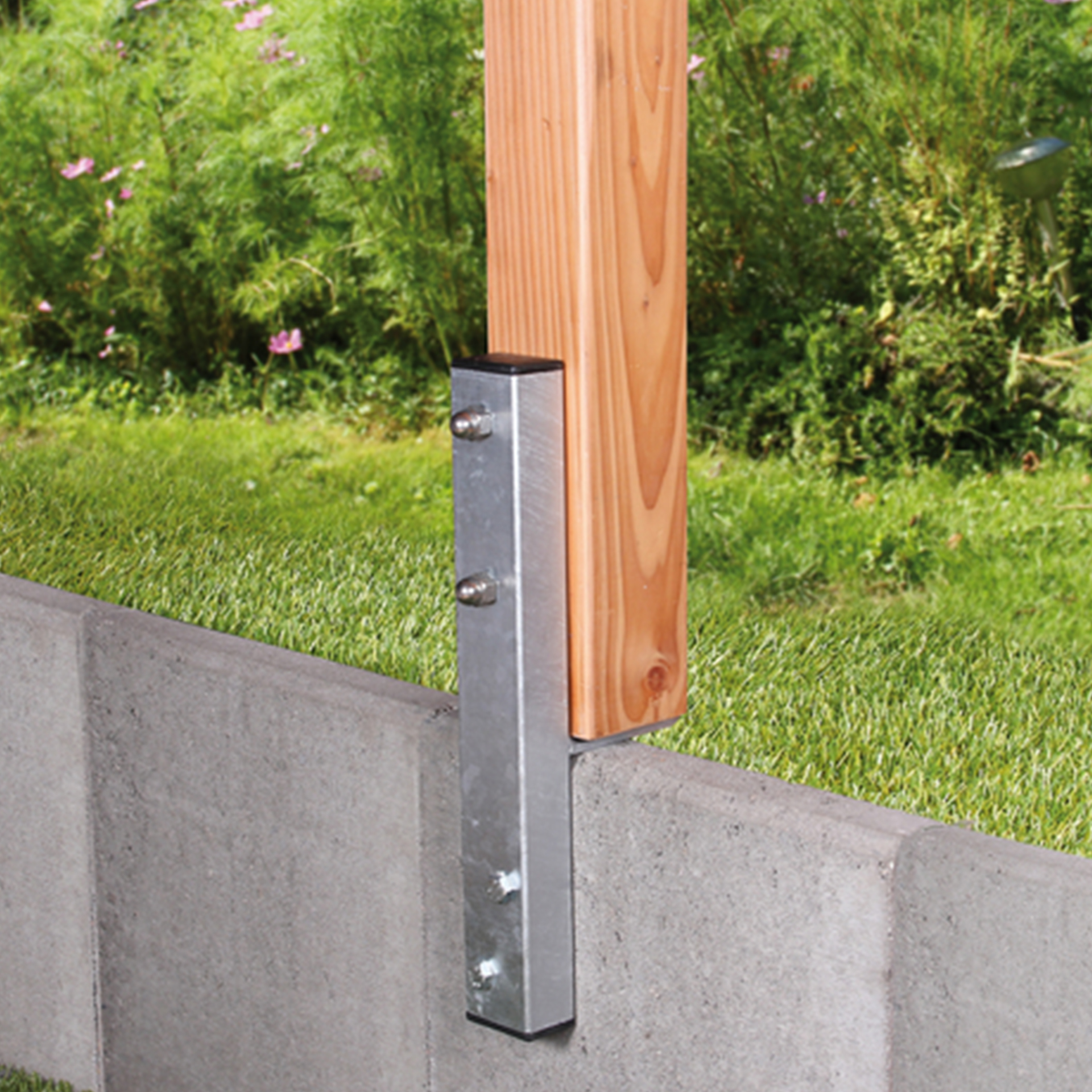 U-Pfostenträger für L-Randsteine 91x230mm