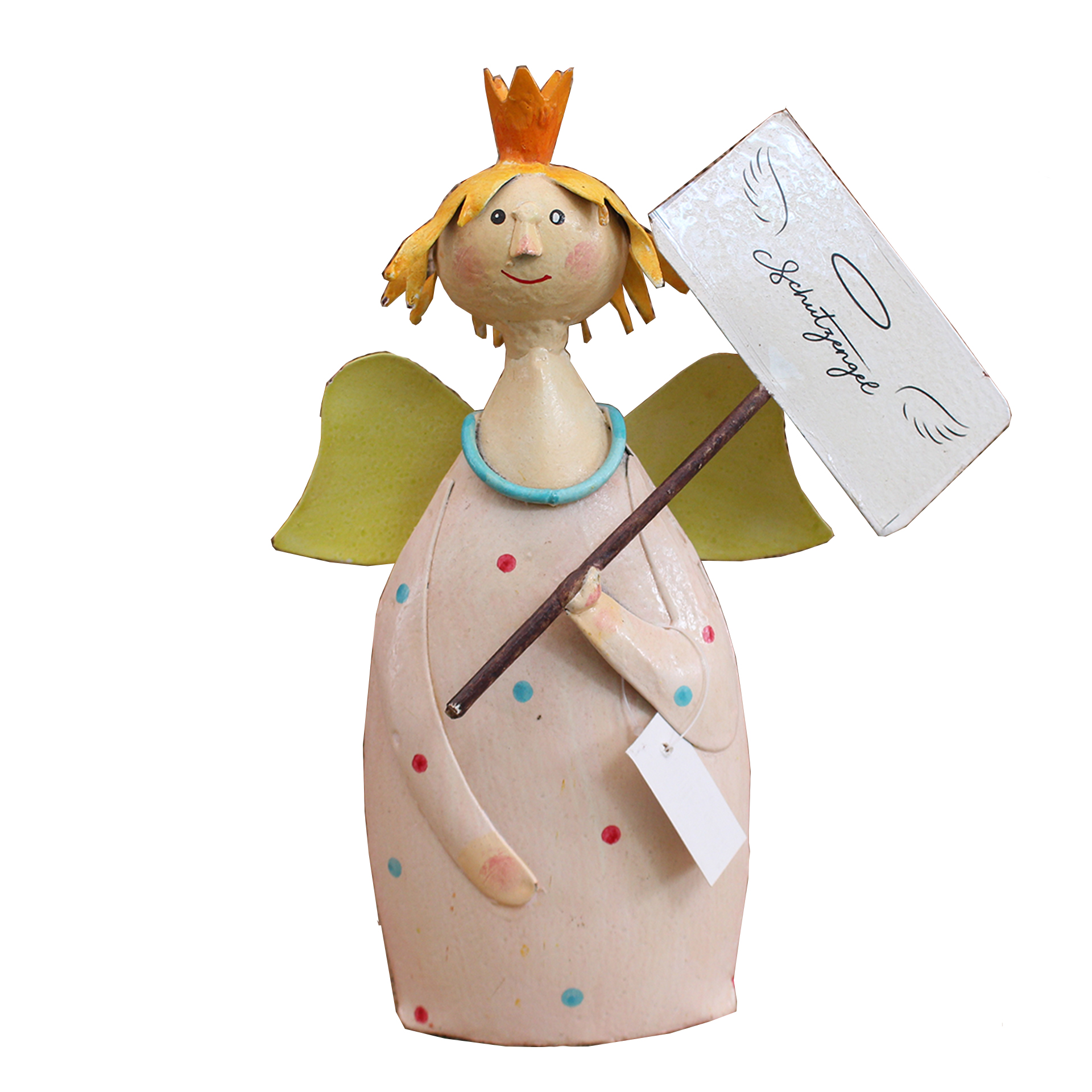 Metallfigur Engel rosa "Schutzengel"