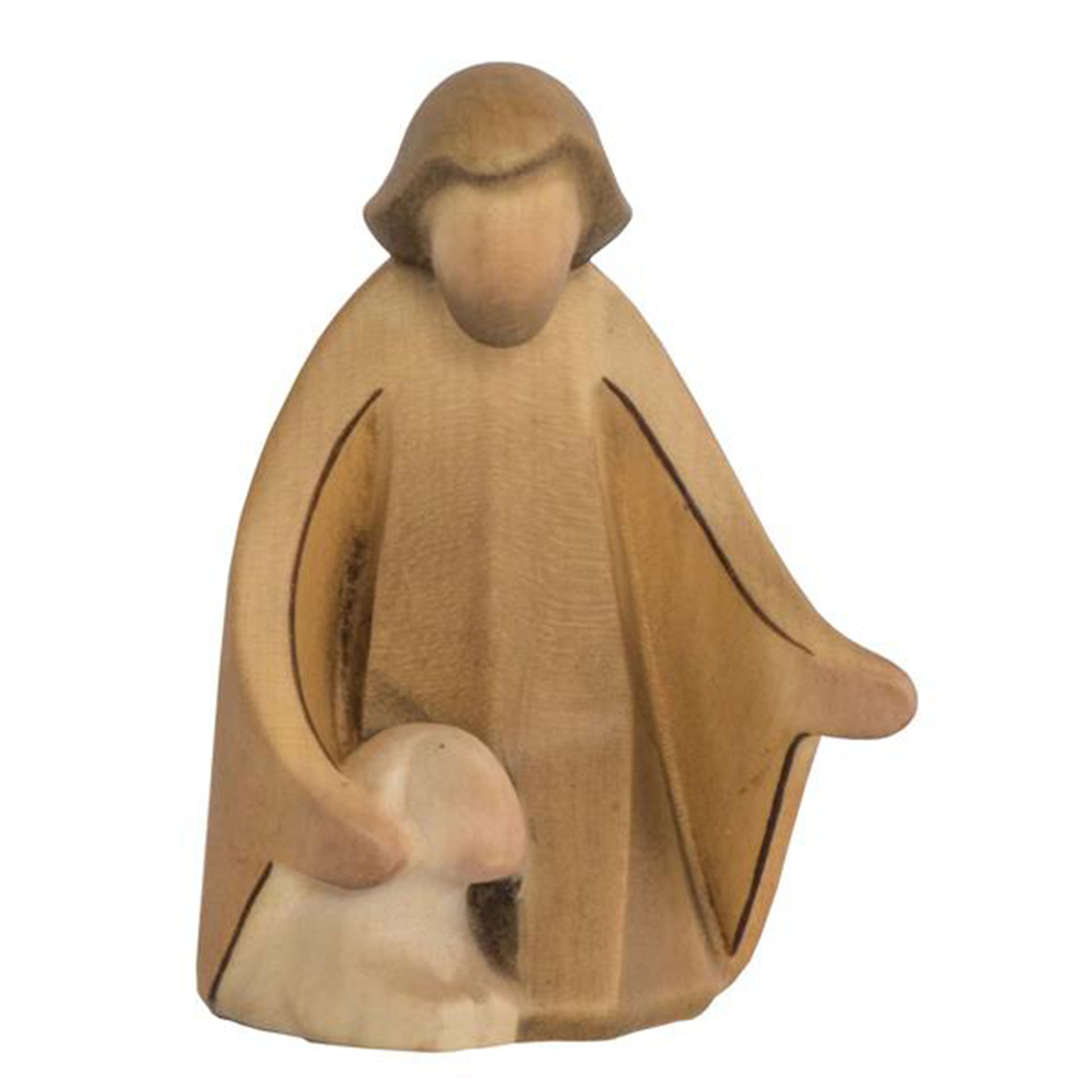 Hirt kniend alt mit Schaf Aram Krippe col.