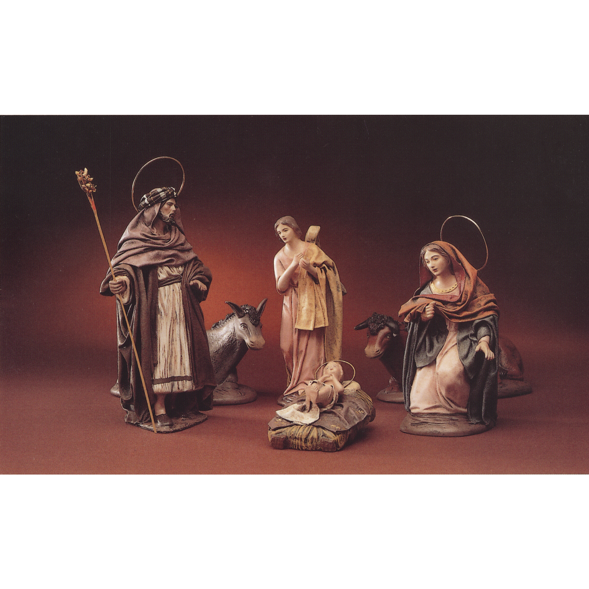 Heilige Familie 2 Krippenfiguren aus Ton