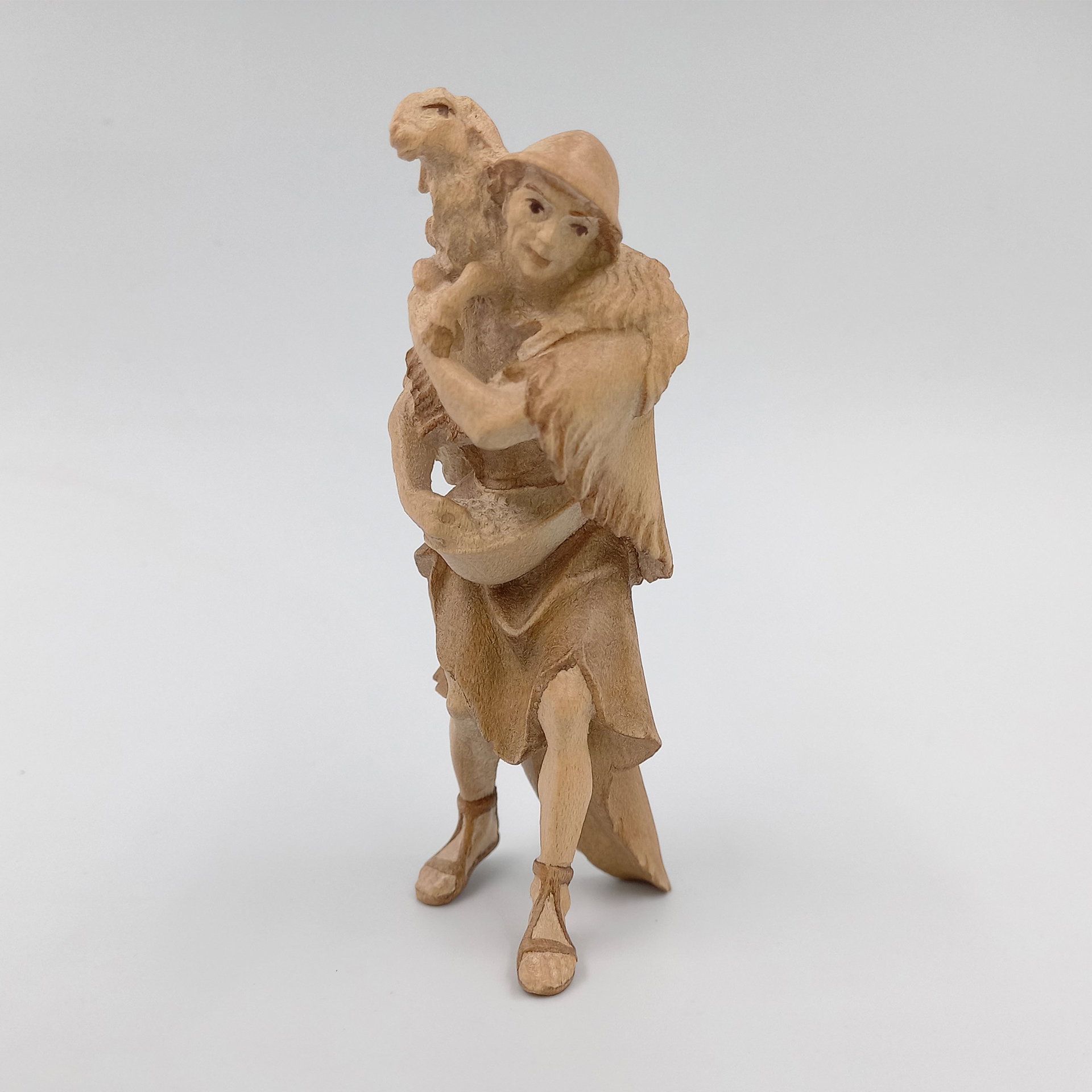 Hirte mit Lamm auf Schulter Ulrich Krippe Mfg