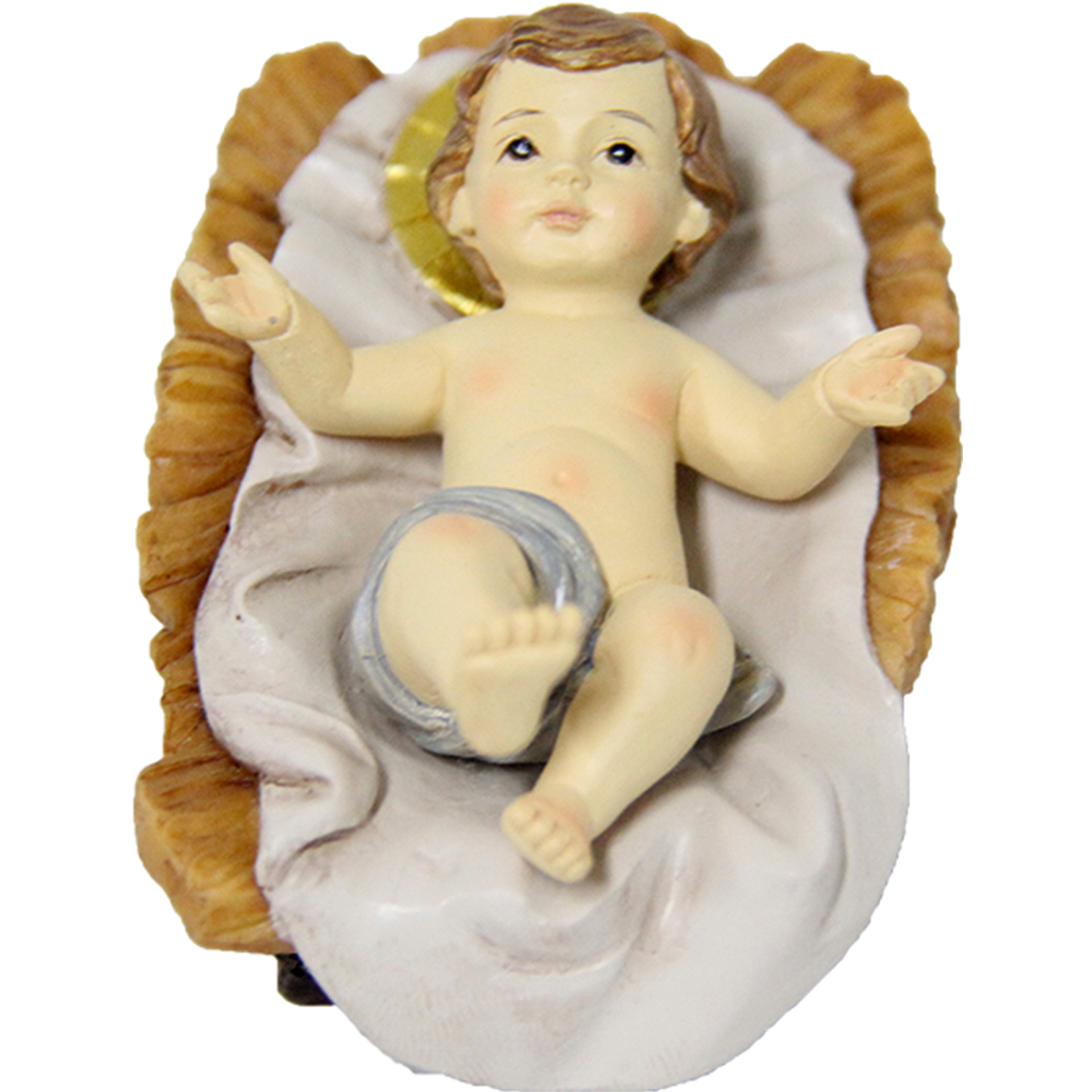 Jesuskind mit Barren Krippe