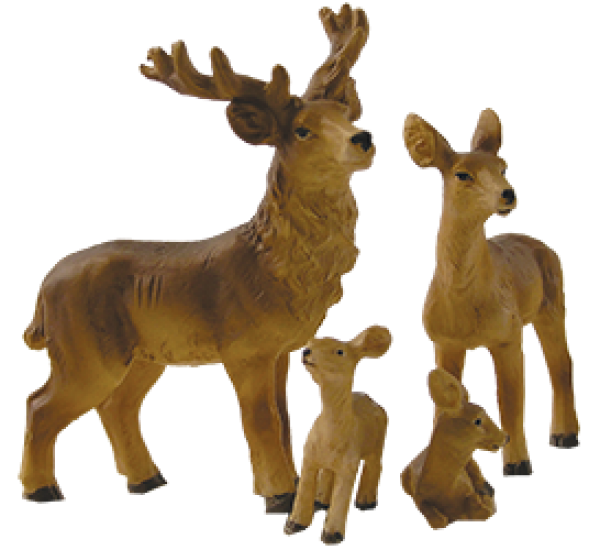 Hirschfamilie 4tlg. Höhe 9,5cm