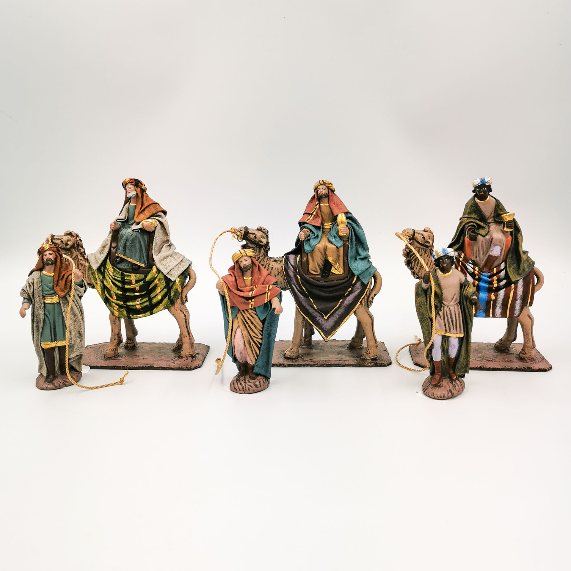 Krippenfiguren Königszug 6-tlg. Ton